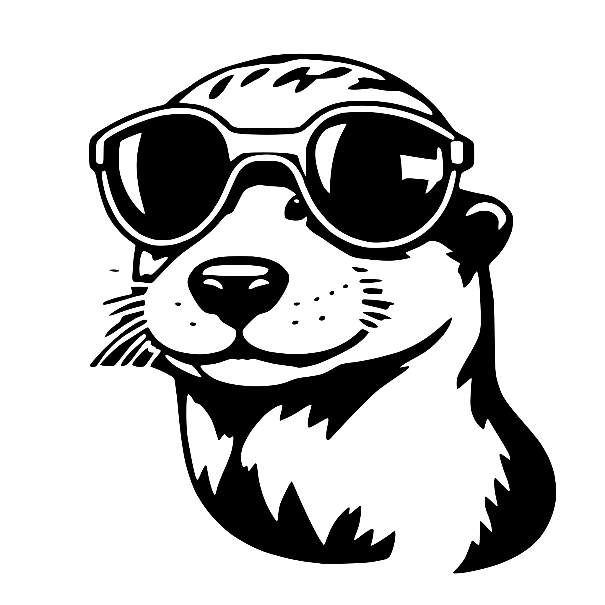 AI-generated SVG of 'otter wearing sunglasses'