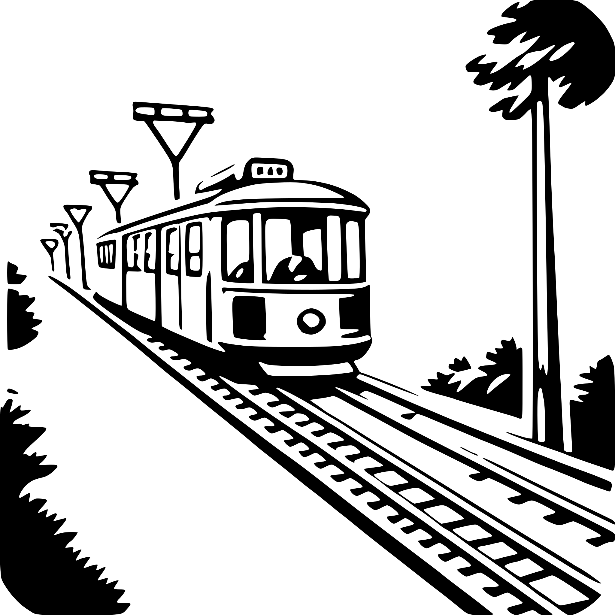 AI-generated SVG of a funicular