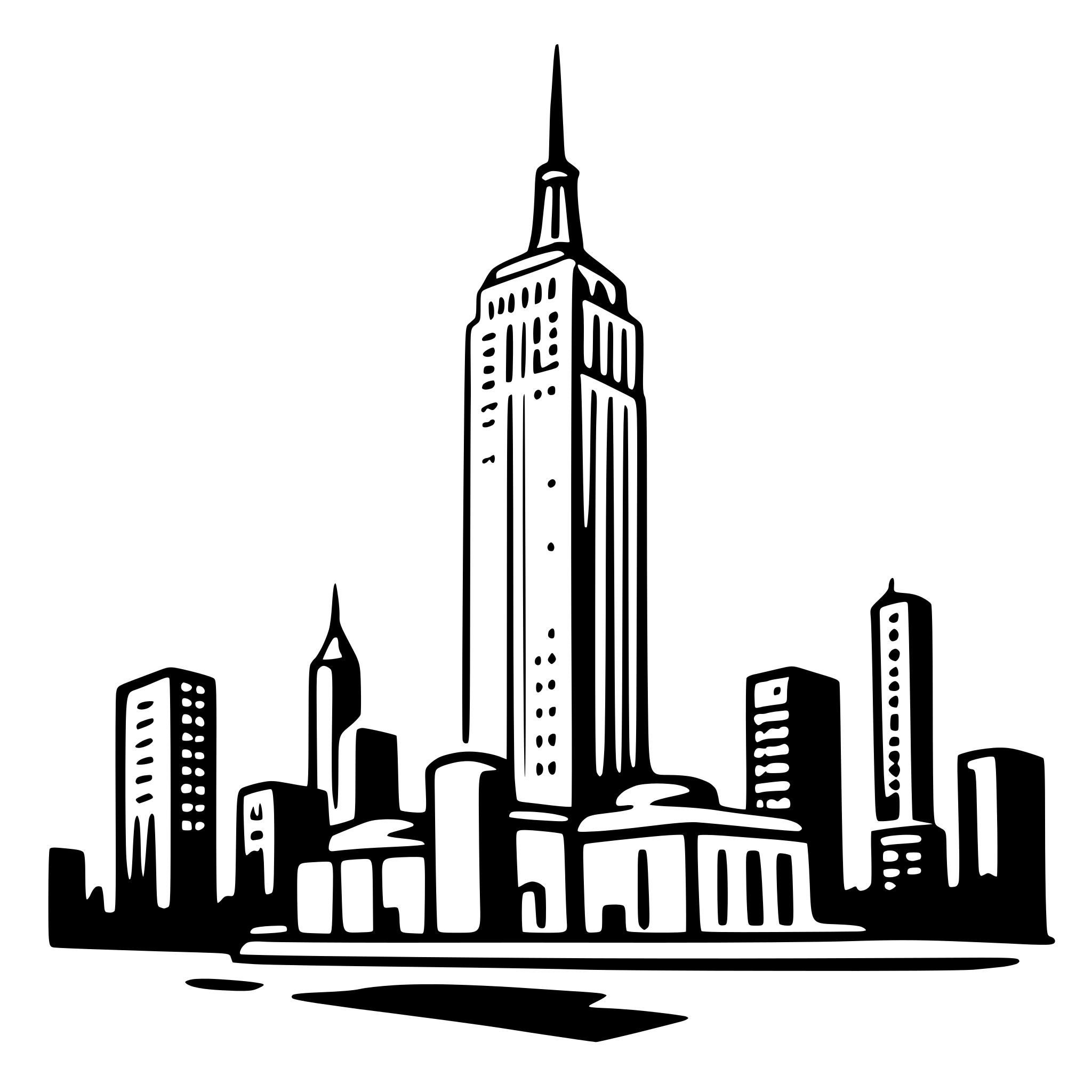AI-generated SVG of 'empire state building'