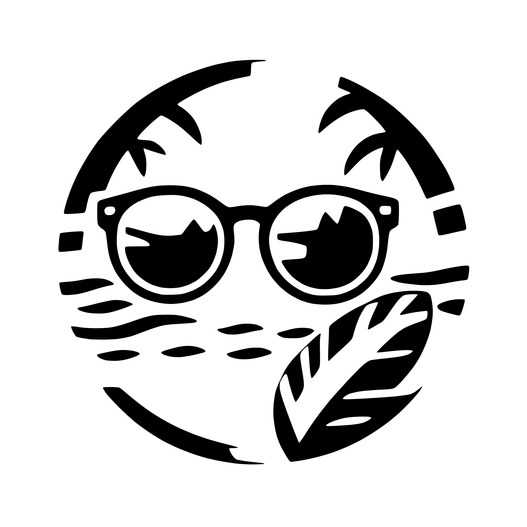AI-generated SVG of a sunglasses with beach reflection