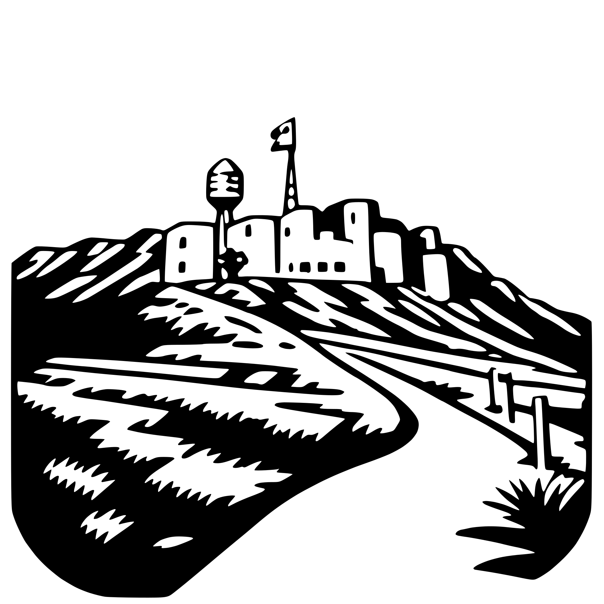AI-generated SVG of a hollywood sign