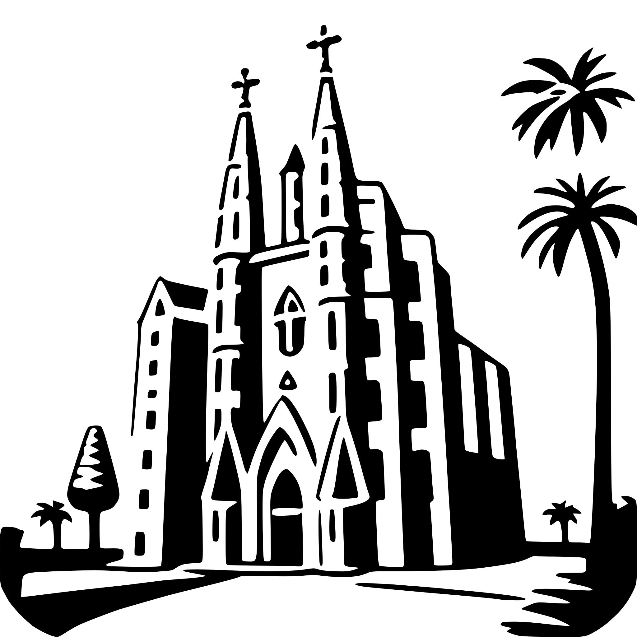 AI-generated SVG of a sagrada familia