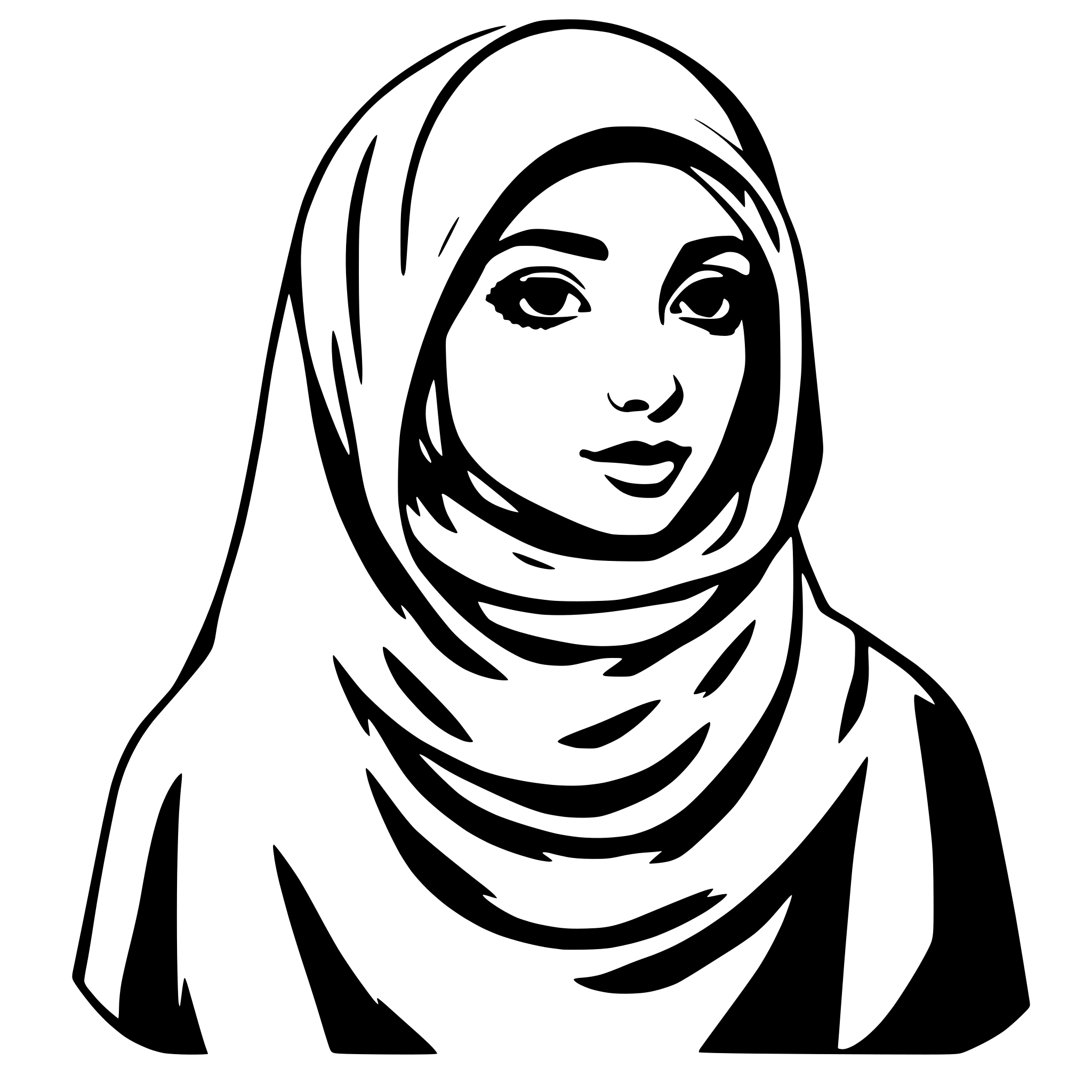 AI-generated SVG of 'hijab'