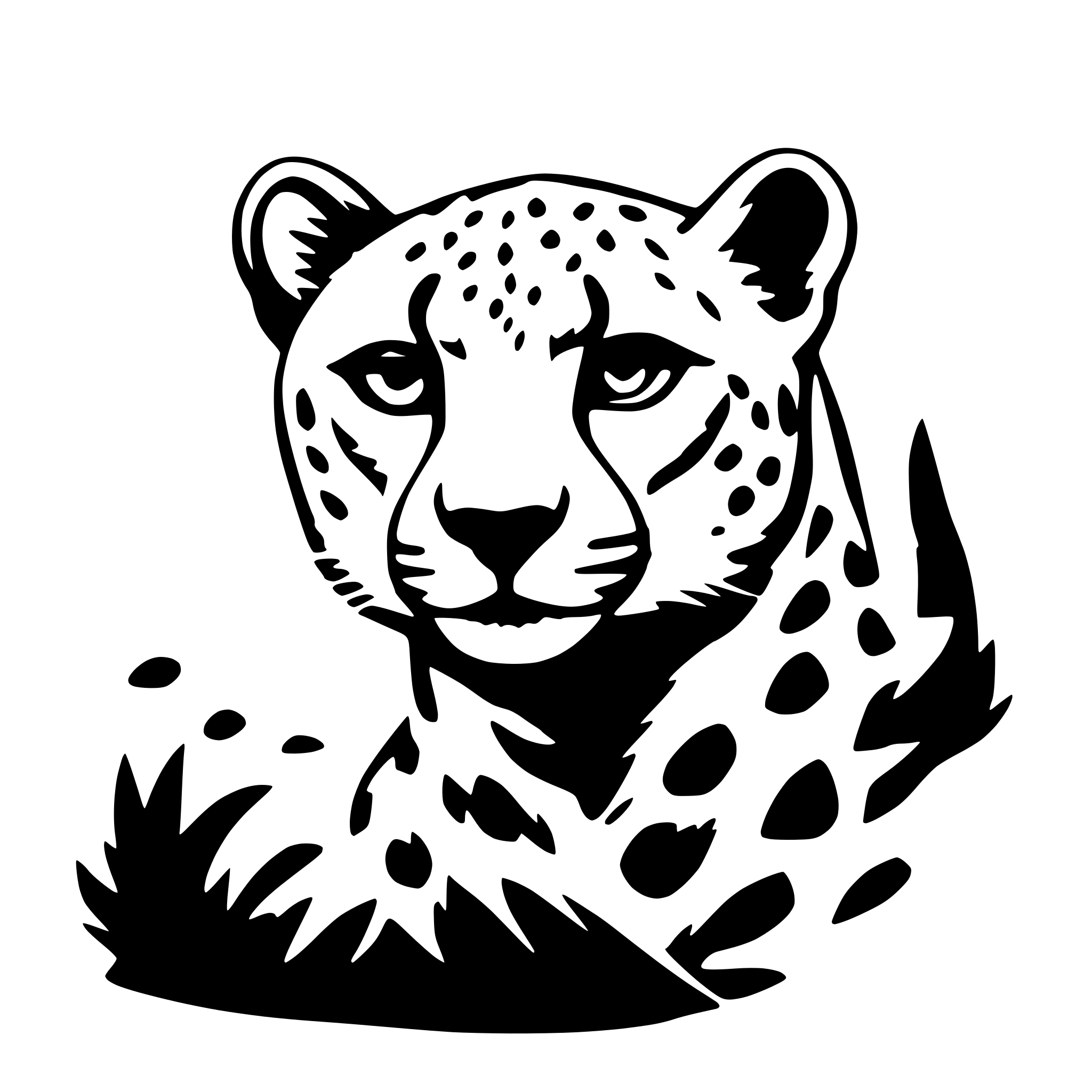 AI-generated SVG of 'cheetah'