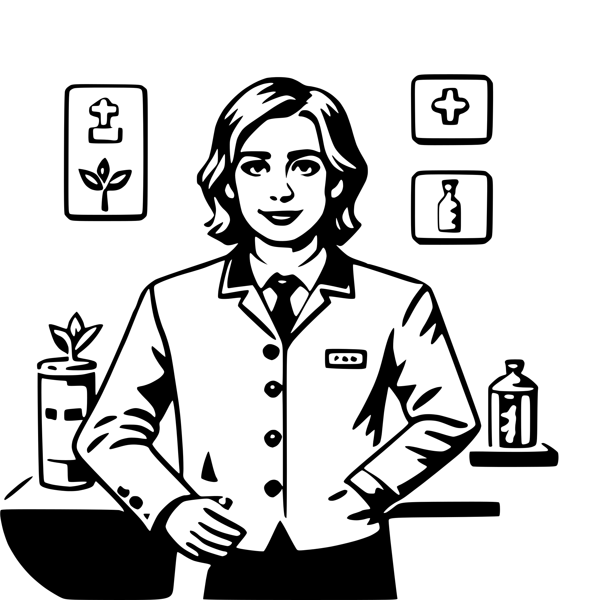 AI-generated SVG of 'pharmacist'