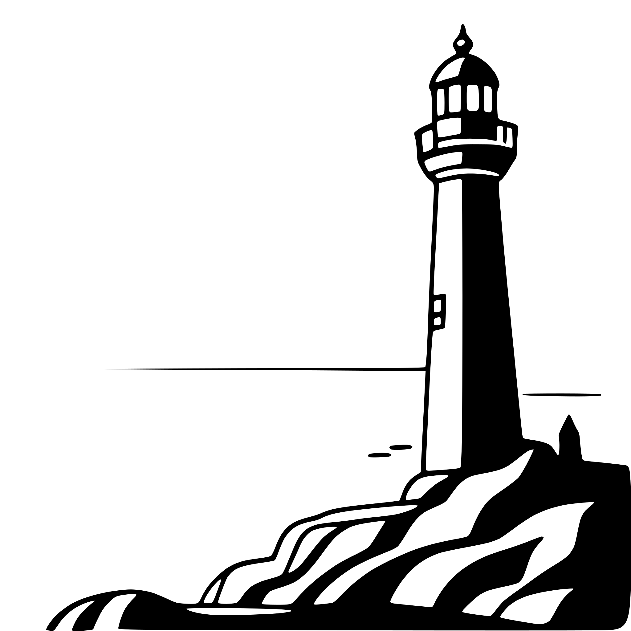 AI-generated SVG of 'lighthouse on rocky coast'