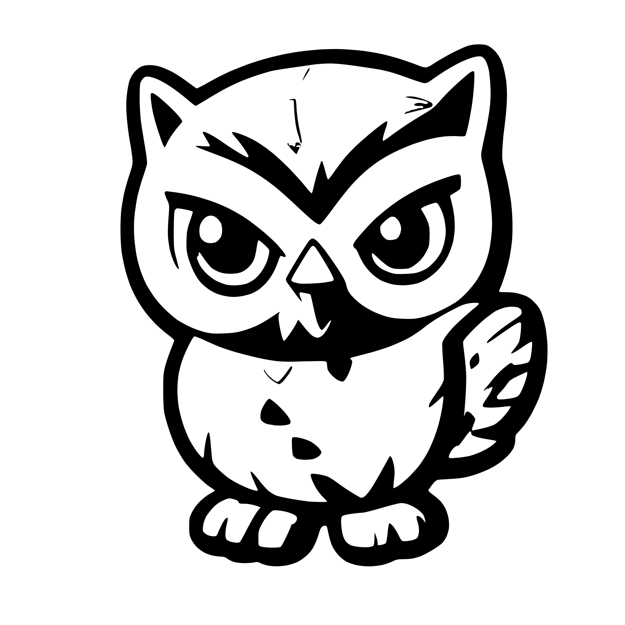 AI-generated SVG of a OWL MASCOT