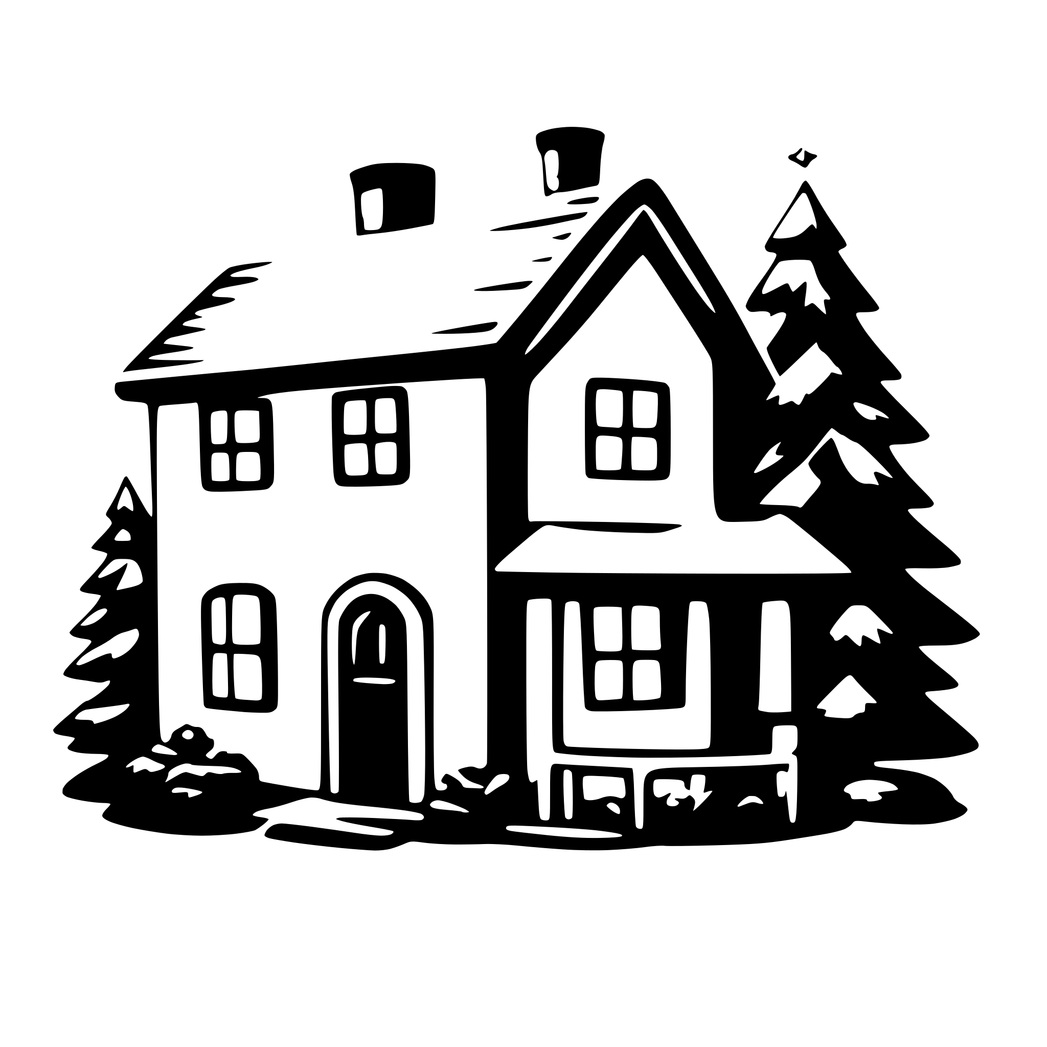 AI-generated SVG of a christmas house