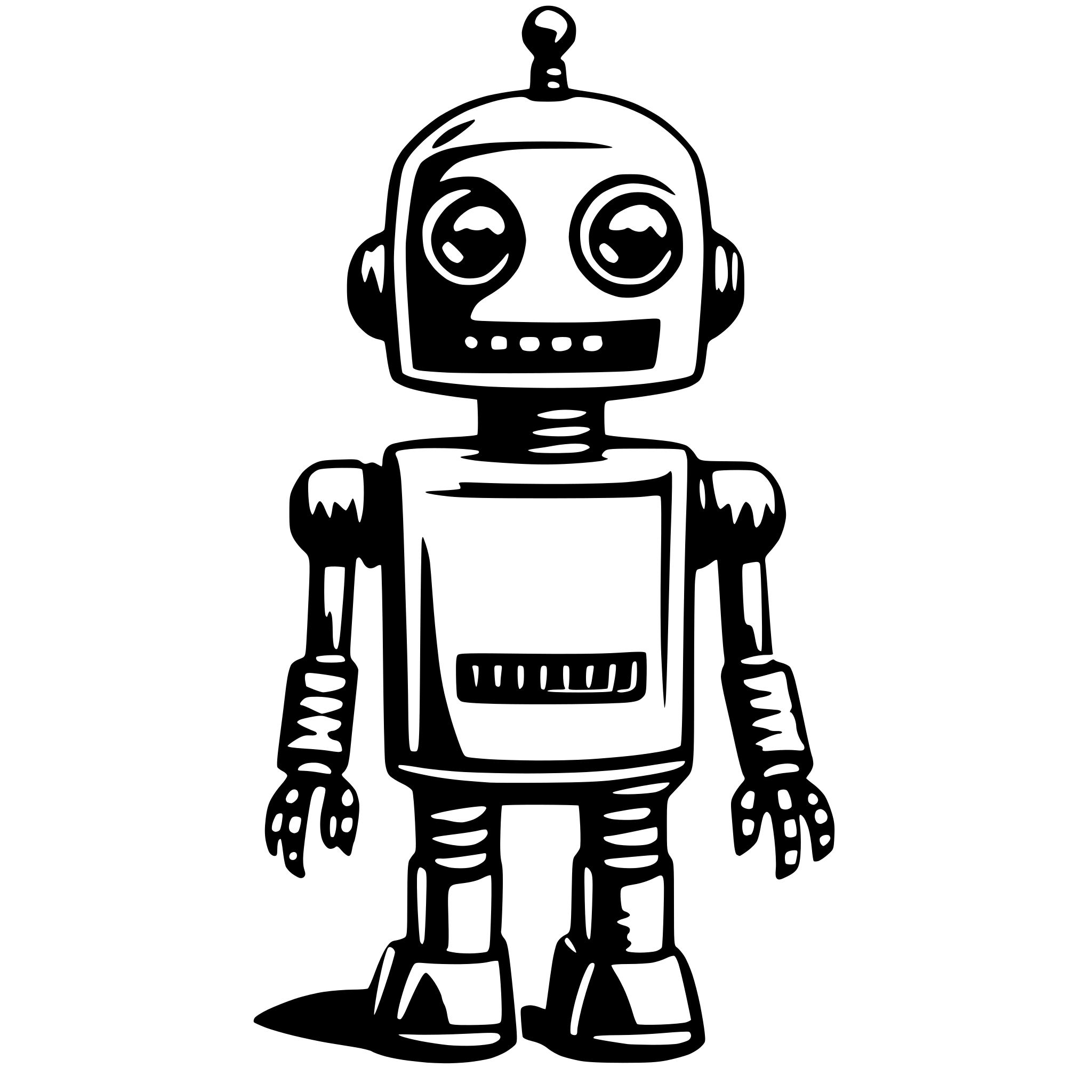 AI-generated SVG of a cute robot