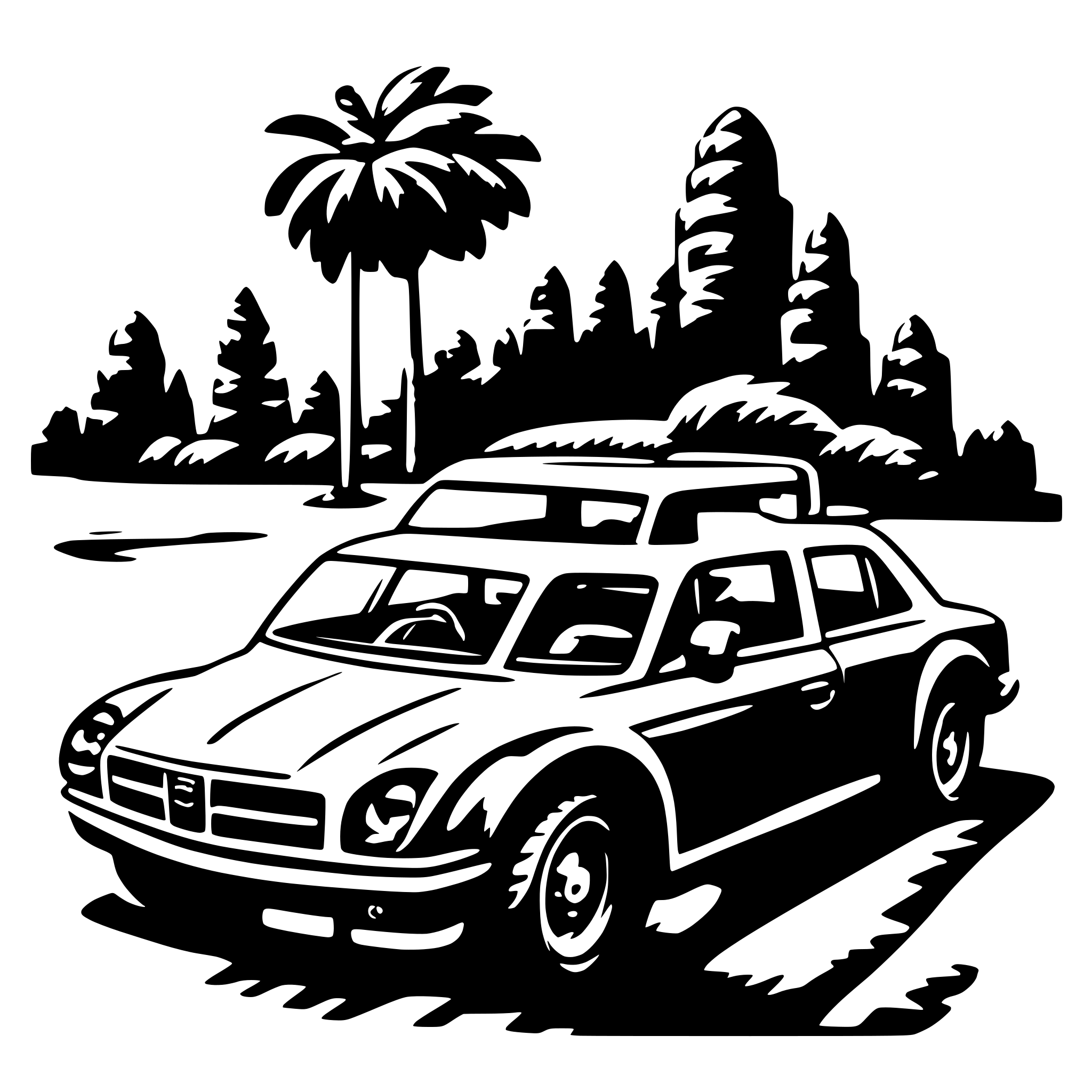 AI-generated SVG of 'klf car'
