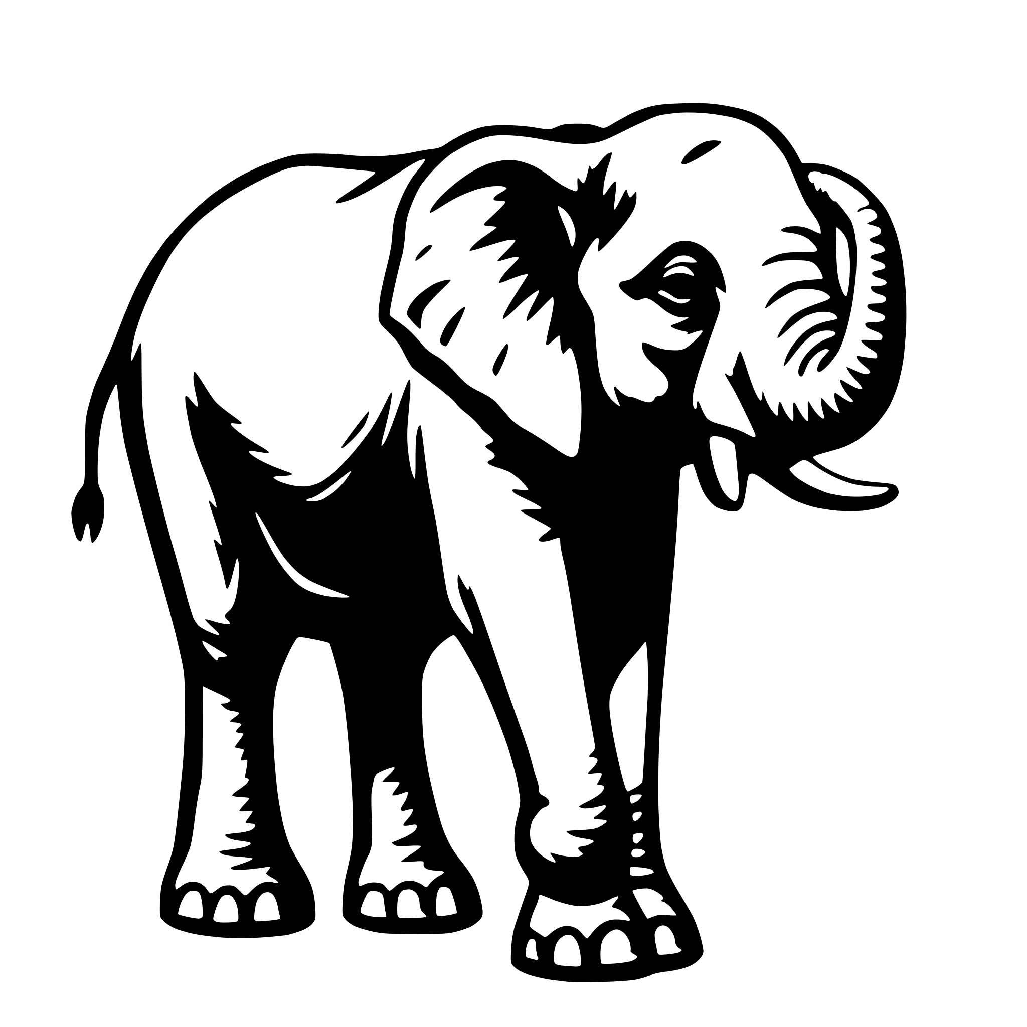AI-generated SVG of a elephant