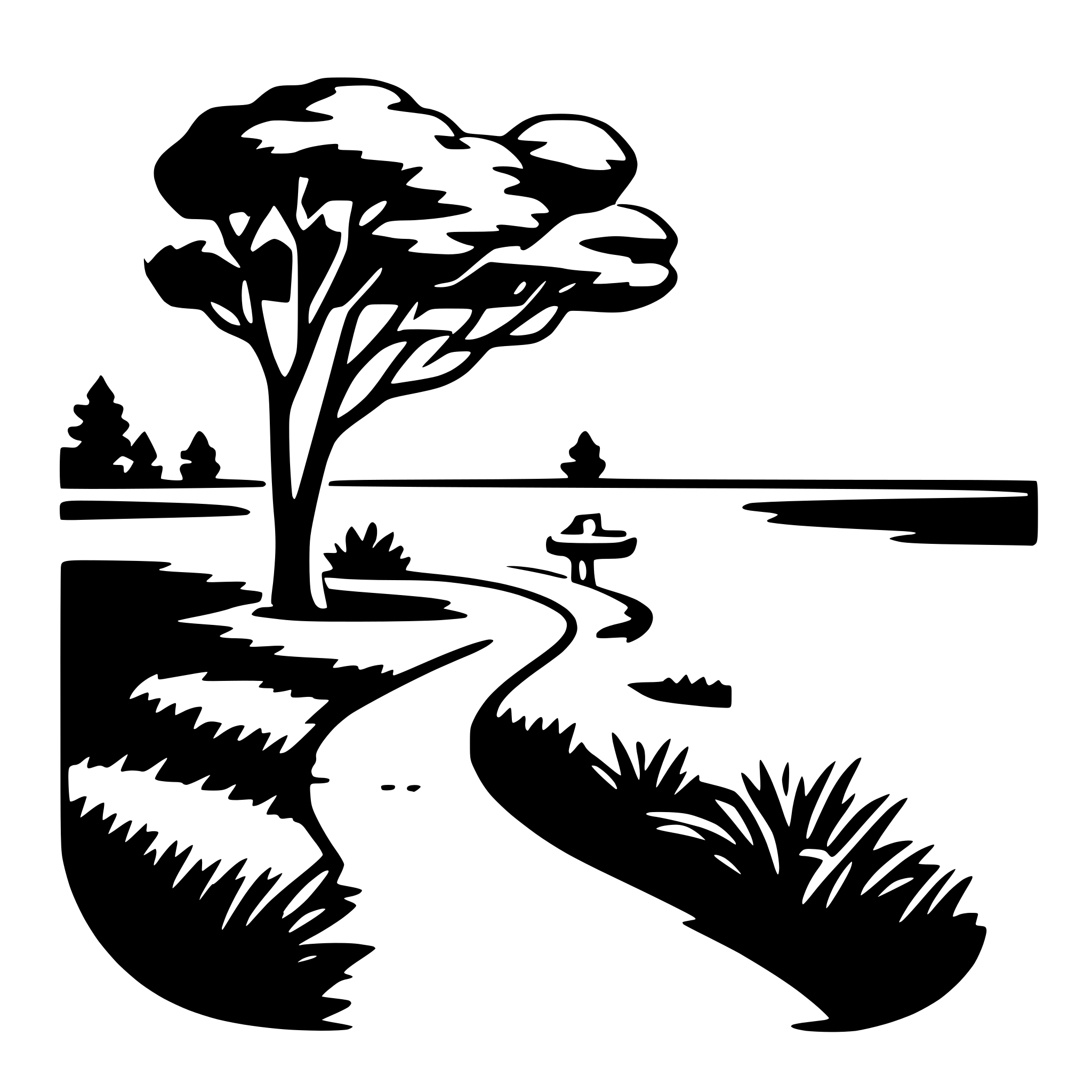 AI-generated SVG of a nature tranquility