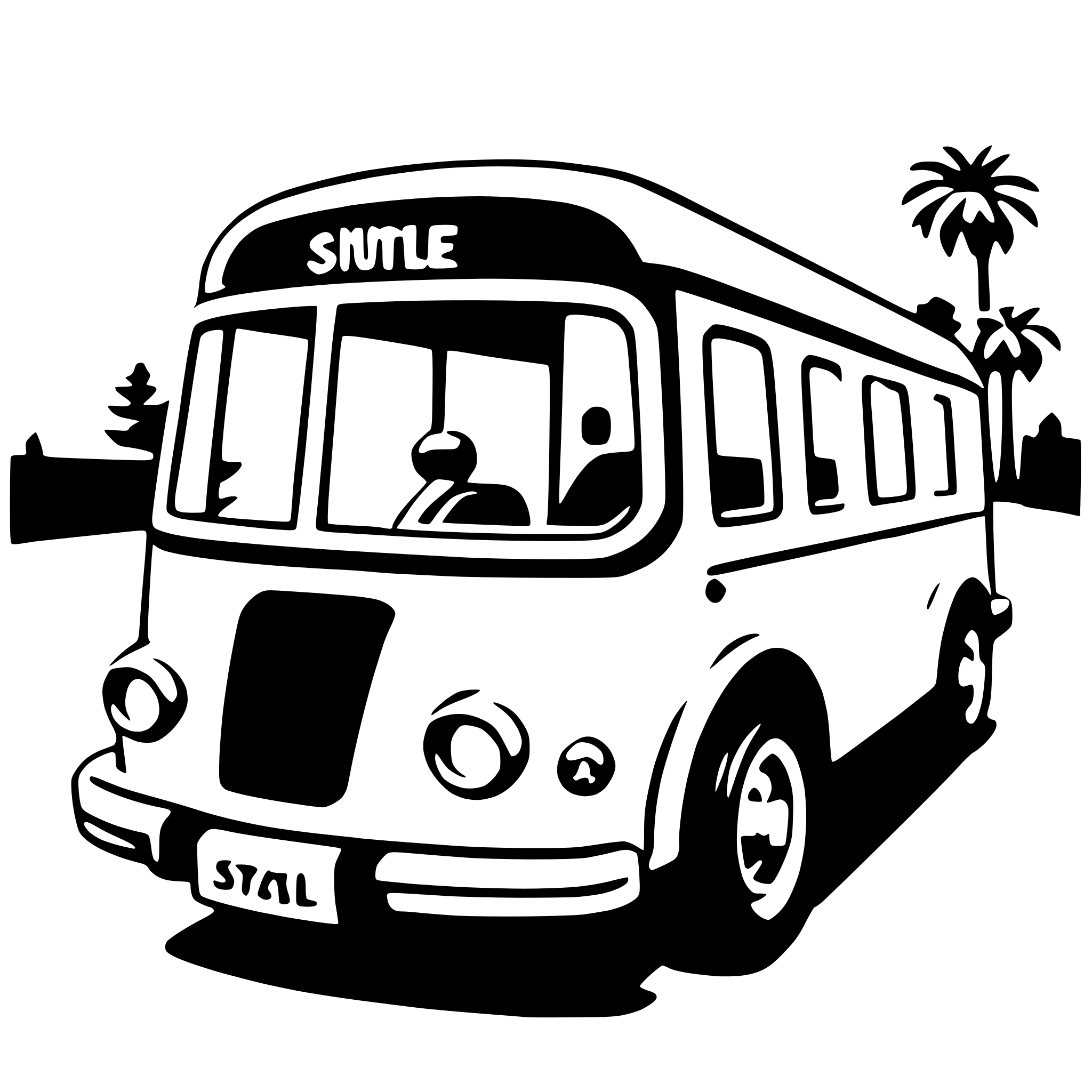 AI-generated SVG of a shuttle bus