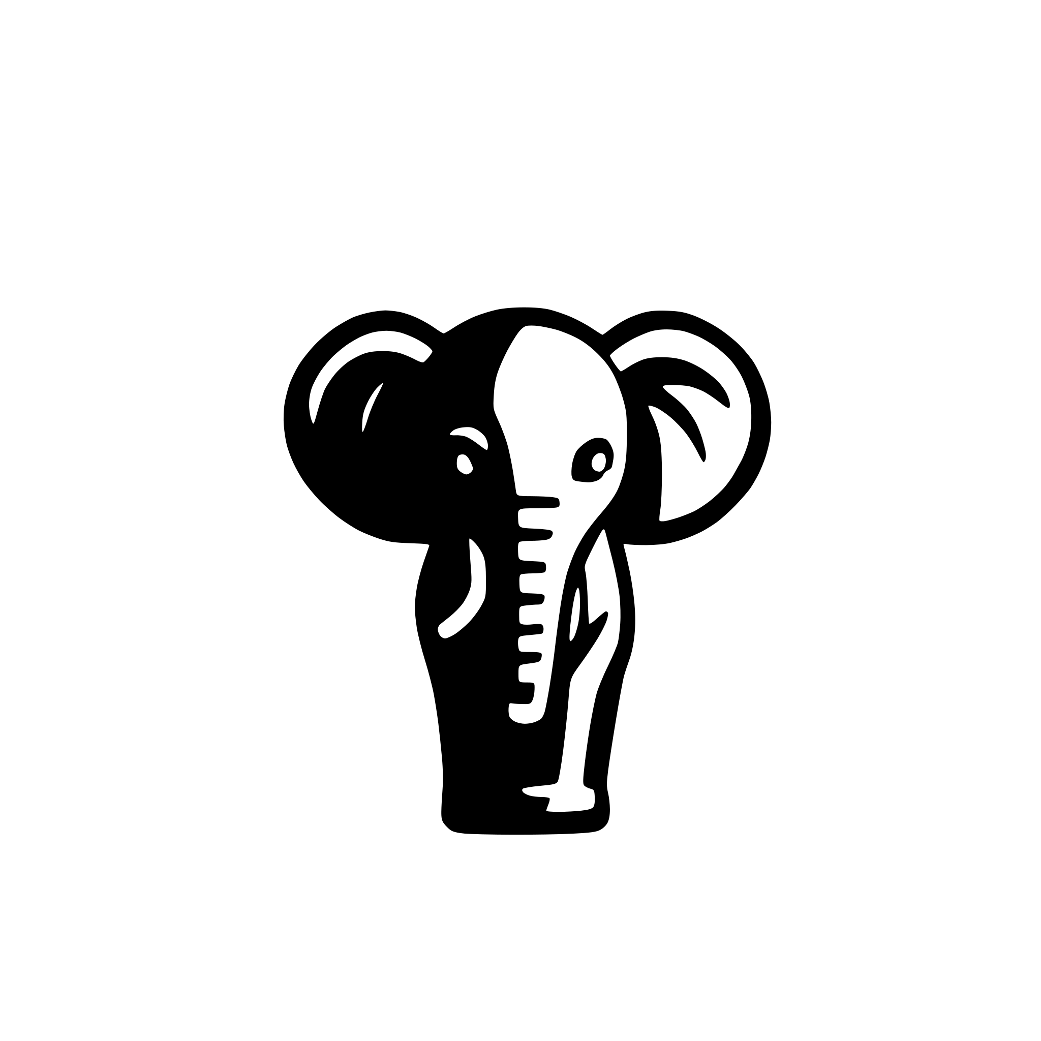 AI-generated SVG of a African elephant