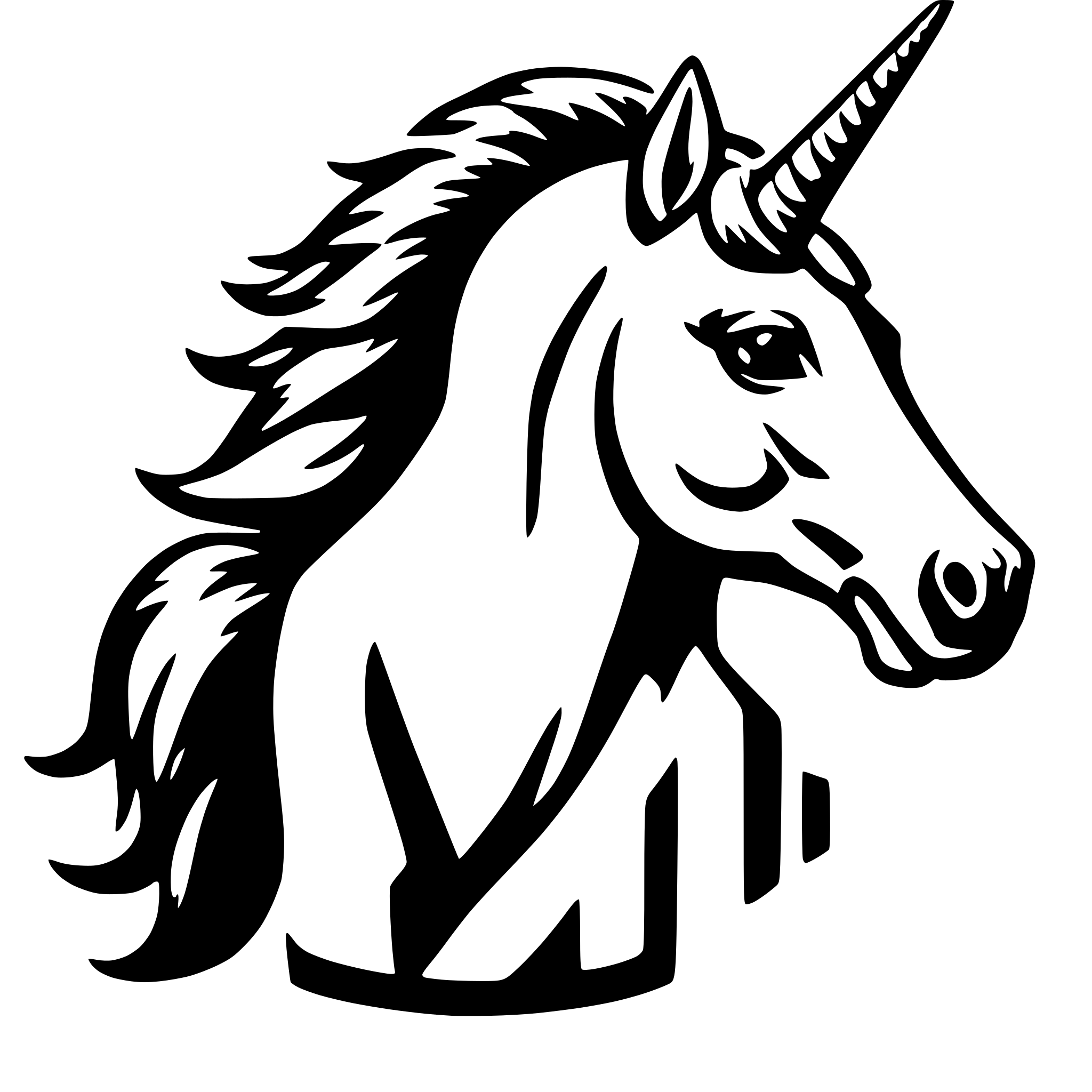 AI-generated SVG of a unicorn