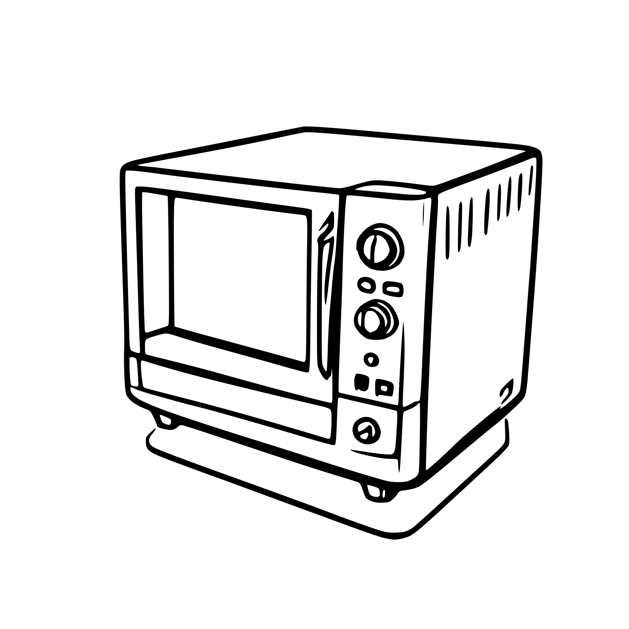 AI-generated SVG of a microwave