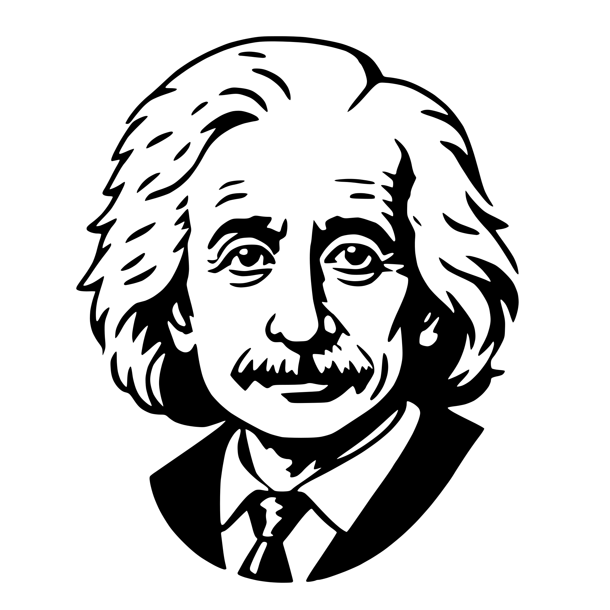AI-generated SVG of a albert einstein