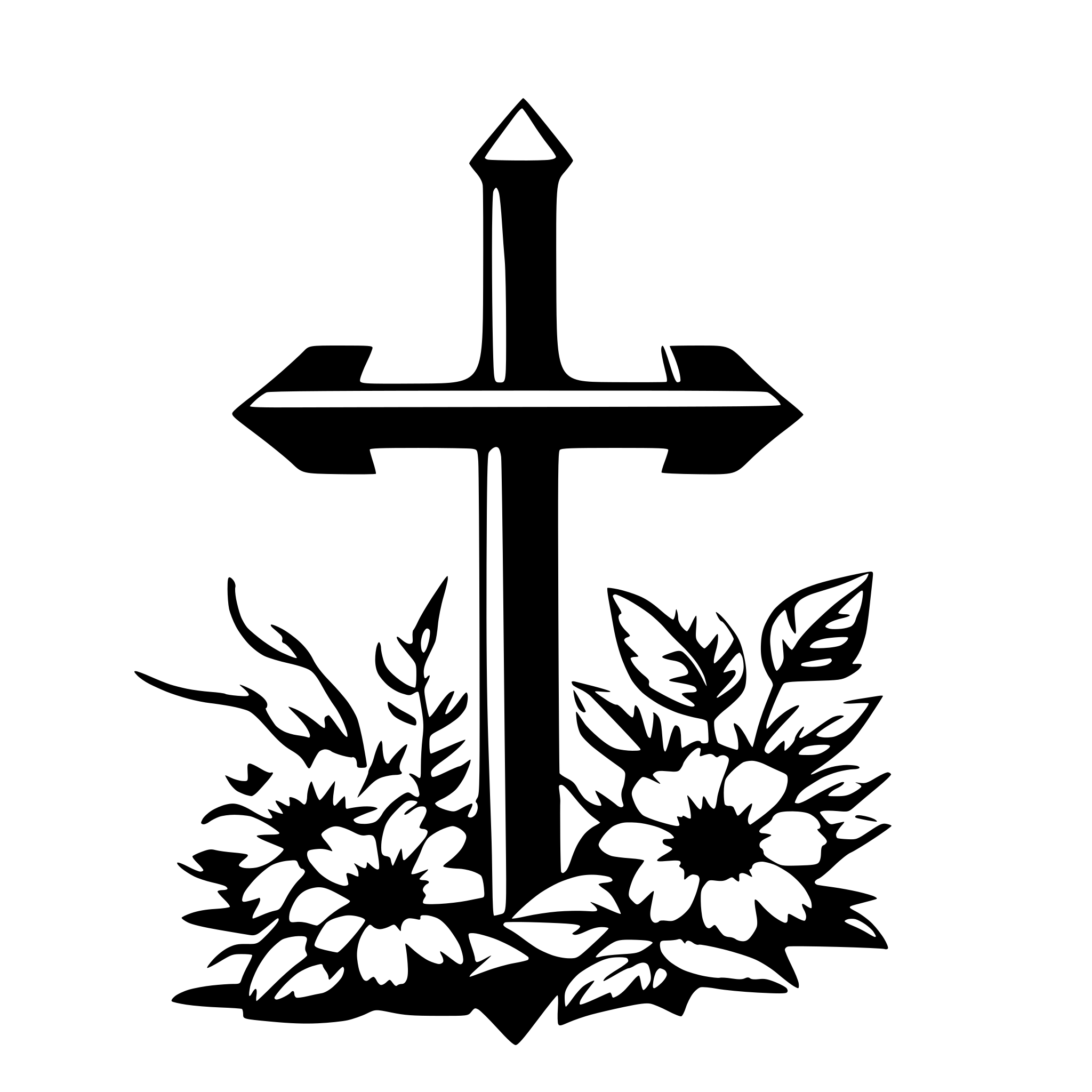 AI-generated SVG of 'floral medical justice'