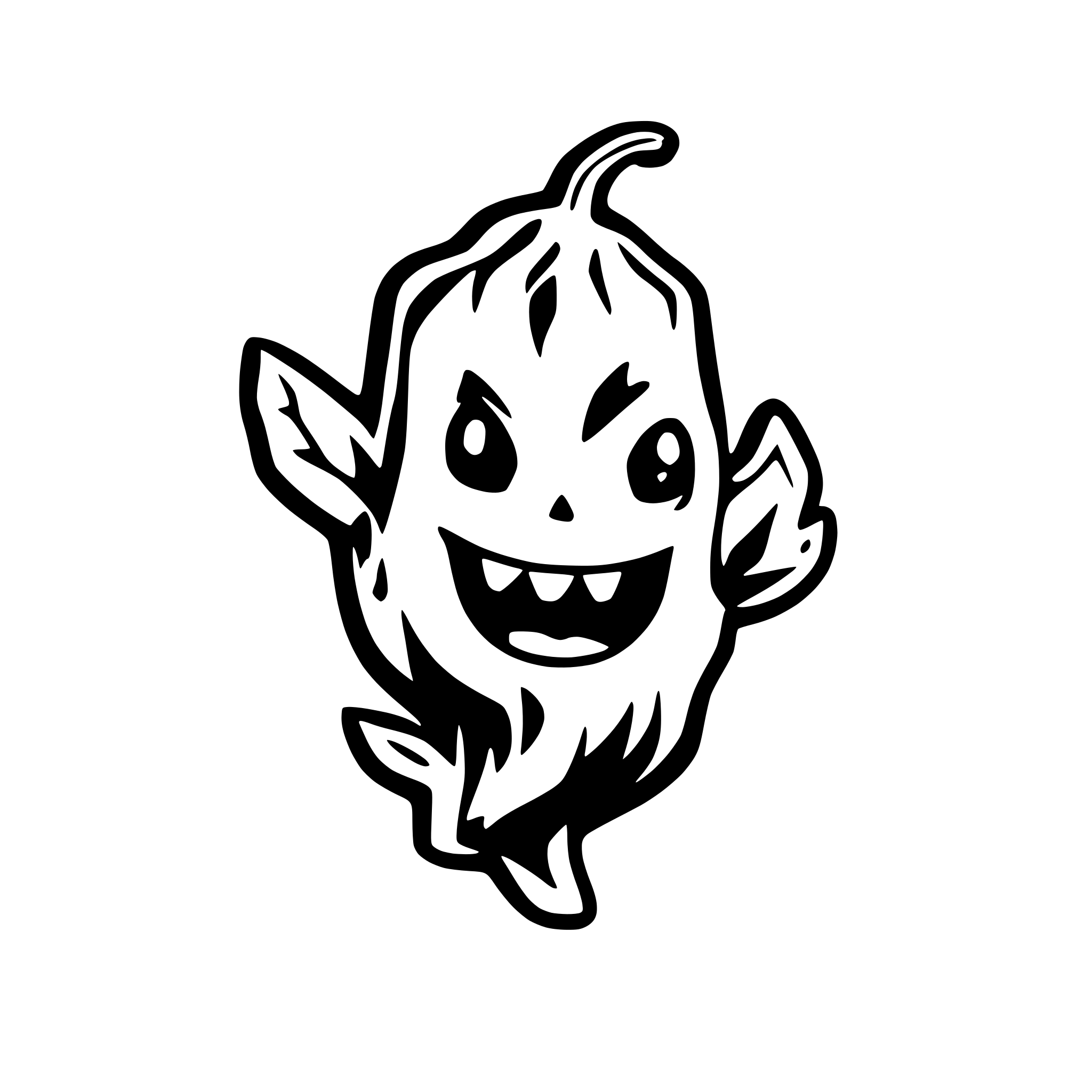 AI-generated SVG of 'Flaming ghost pepper'