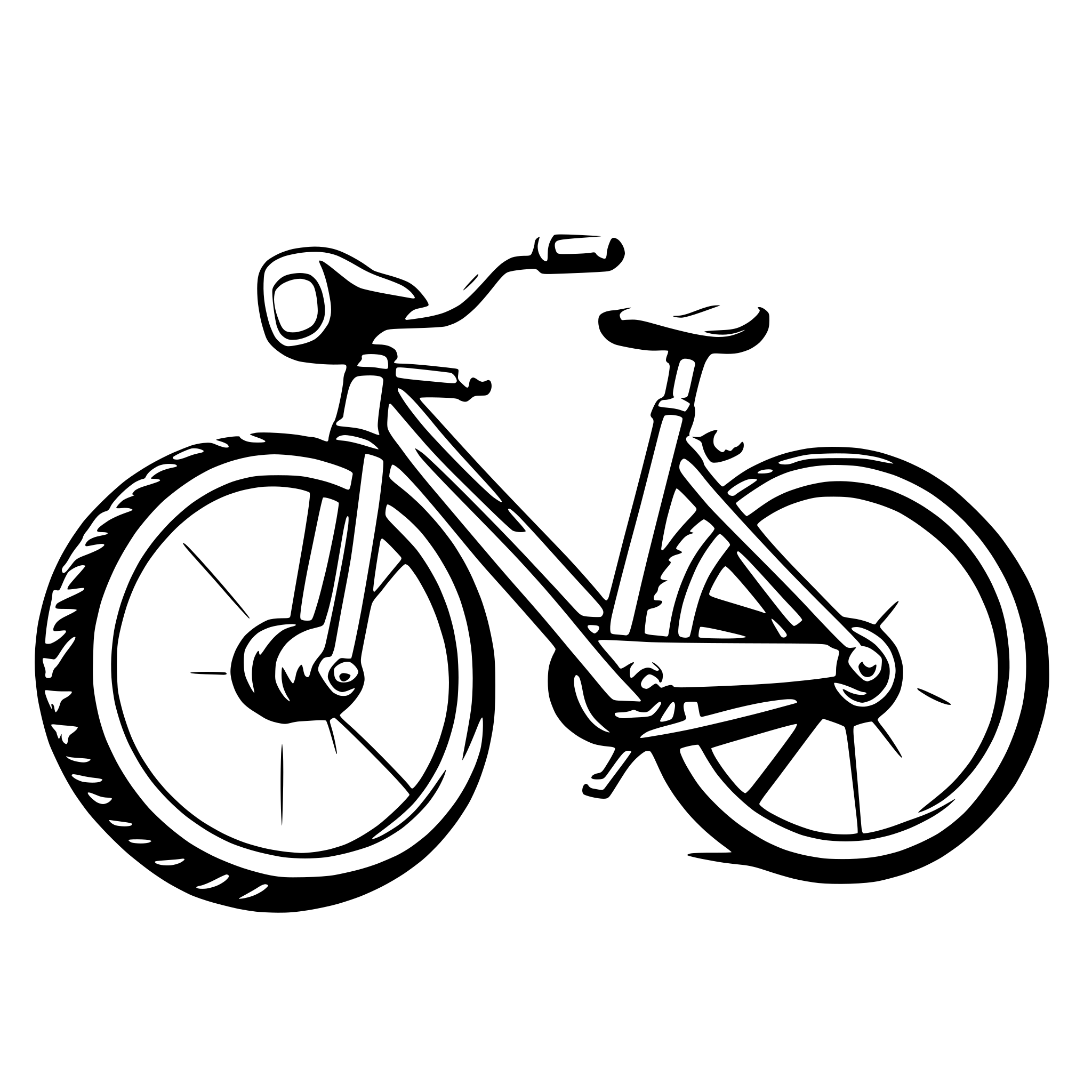AI-generated SVG of 'coloring page bike'