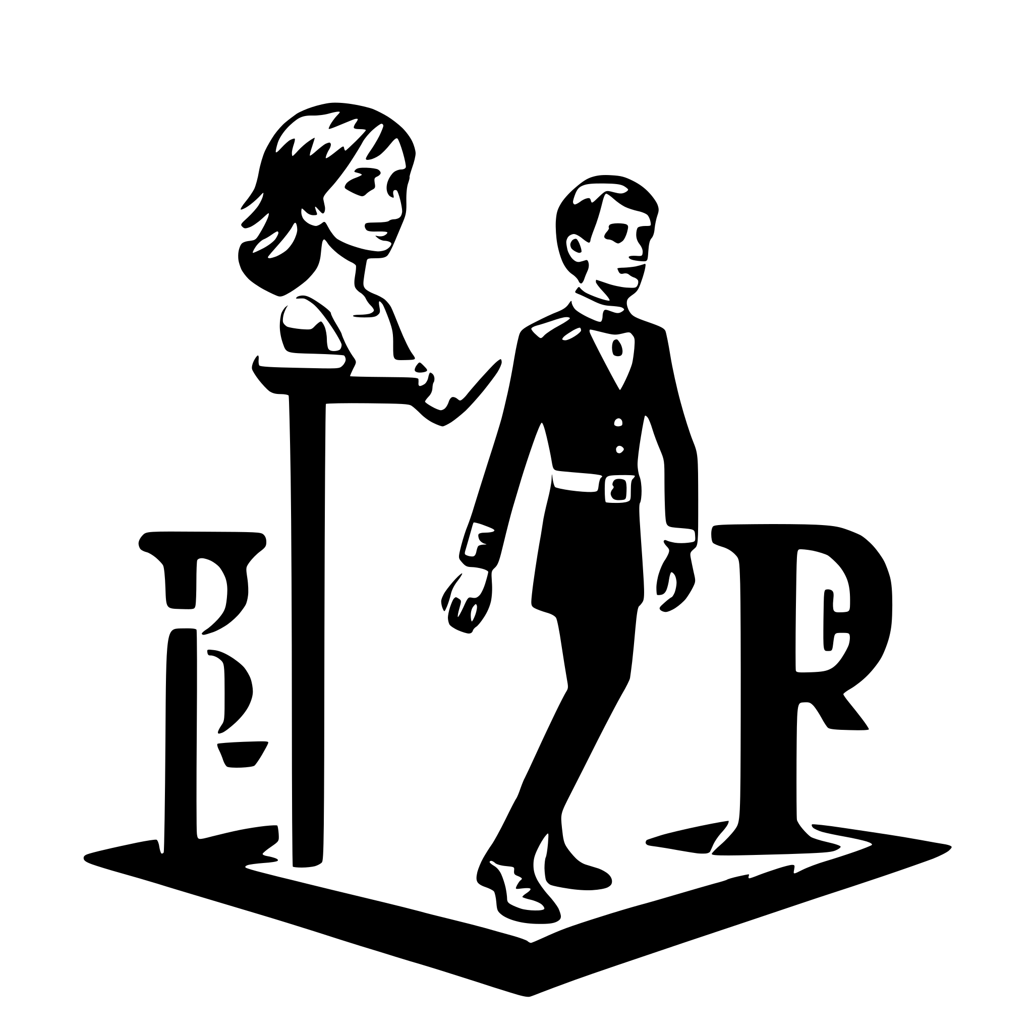 AI-generated SVG of a couple's initials