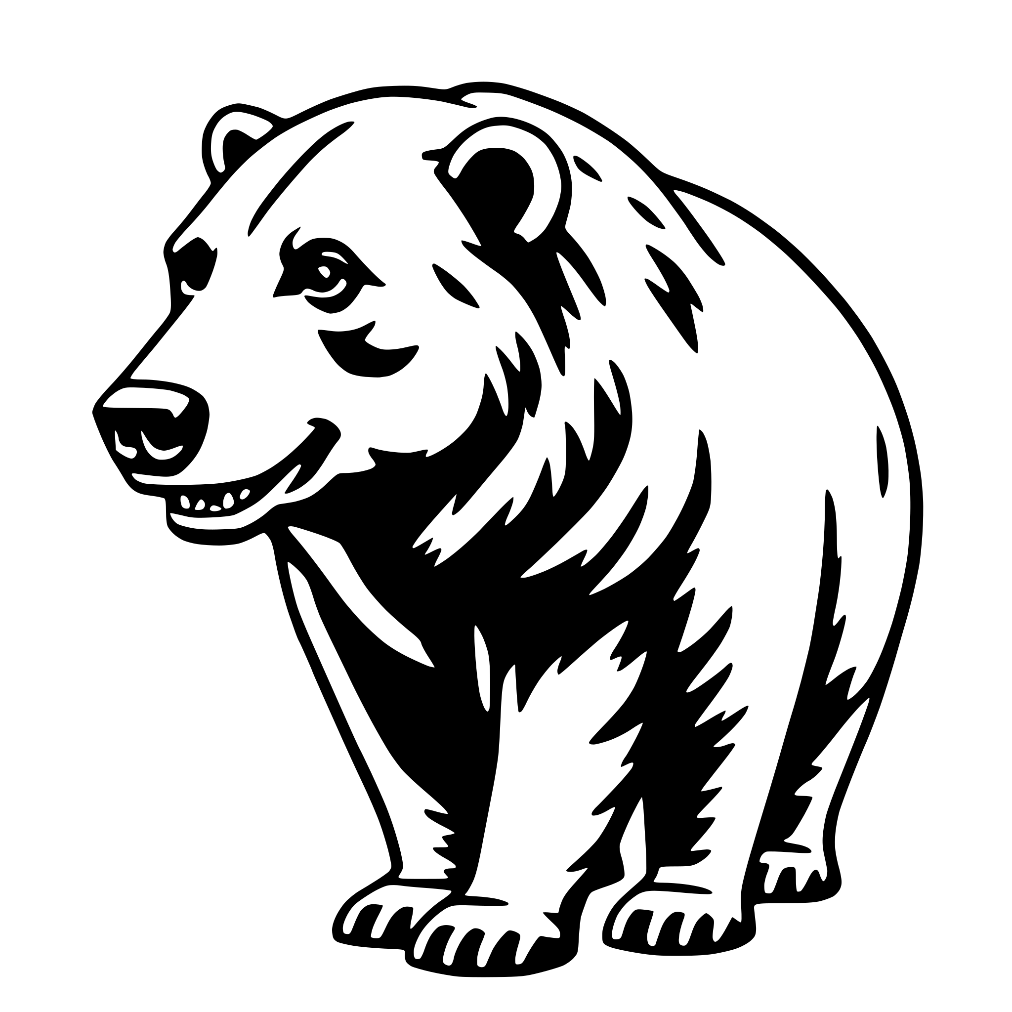 AI-generated SVG of 'grizzly bear'