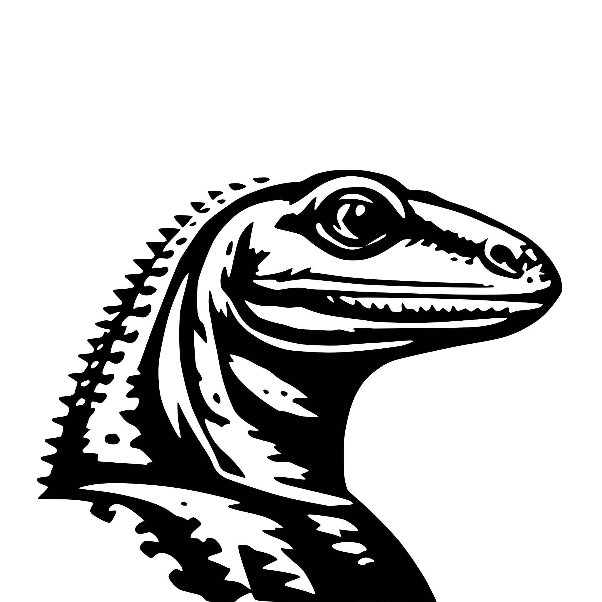 AI-generated SVG of 'Forward Facing Lizard'