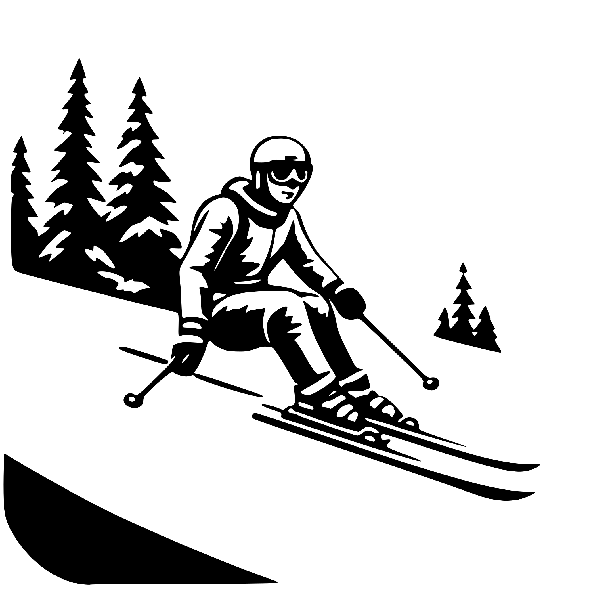 AI-generated SVG of 'Downhill skiing'