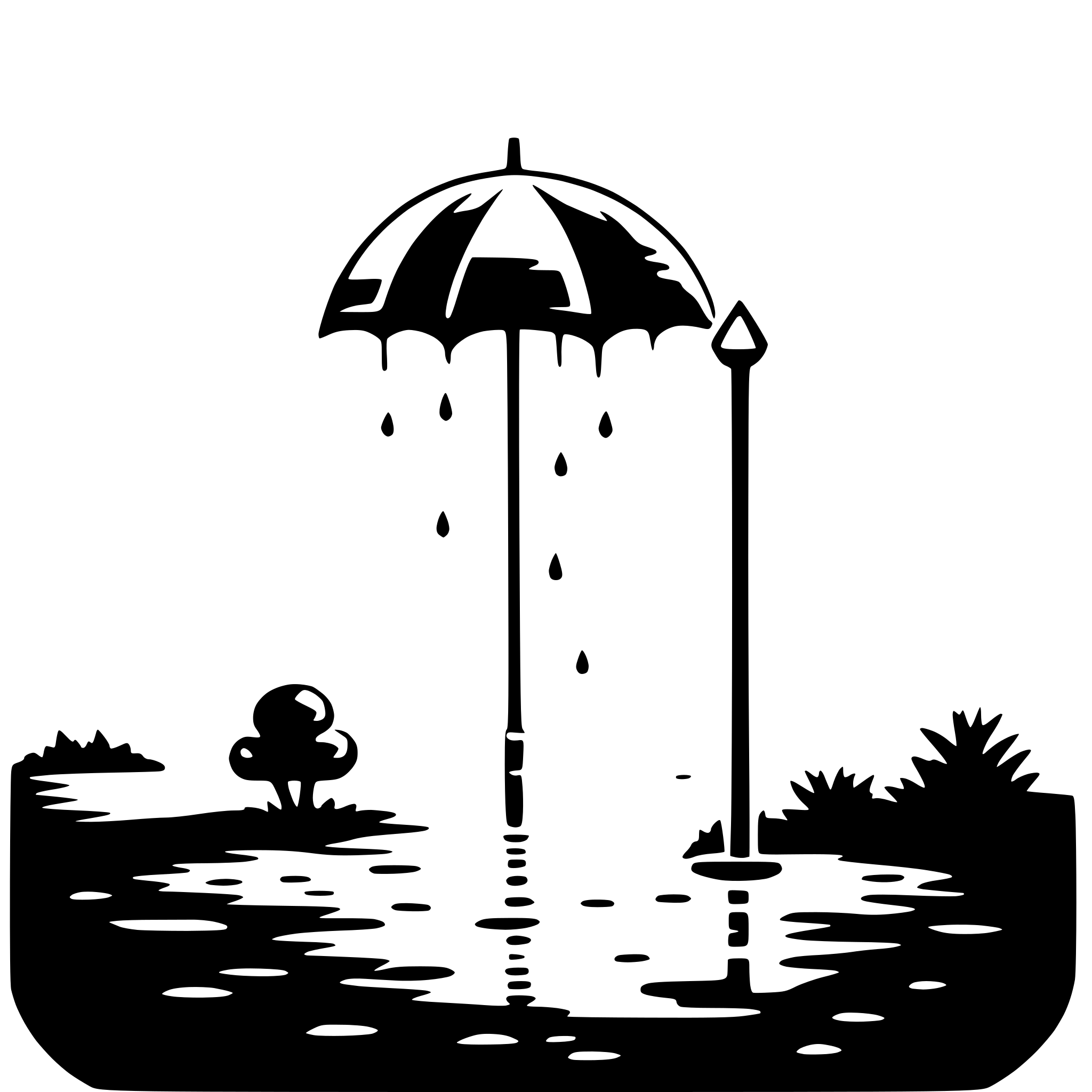 AI-generated SVG of 'rainbow with rain'