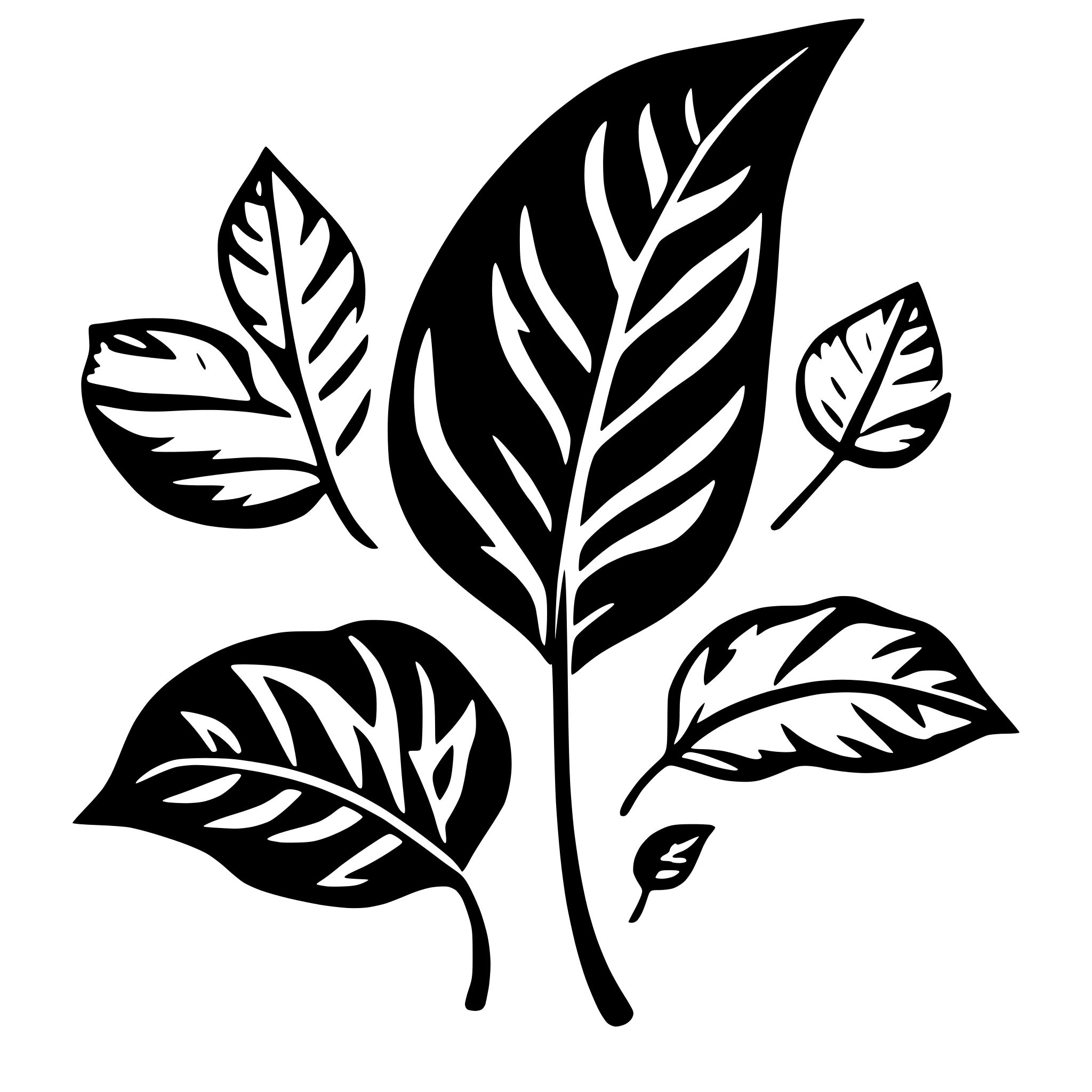 AI-generated SVG of 'abtract leaf repeating pattern'