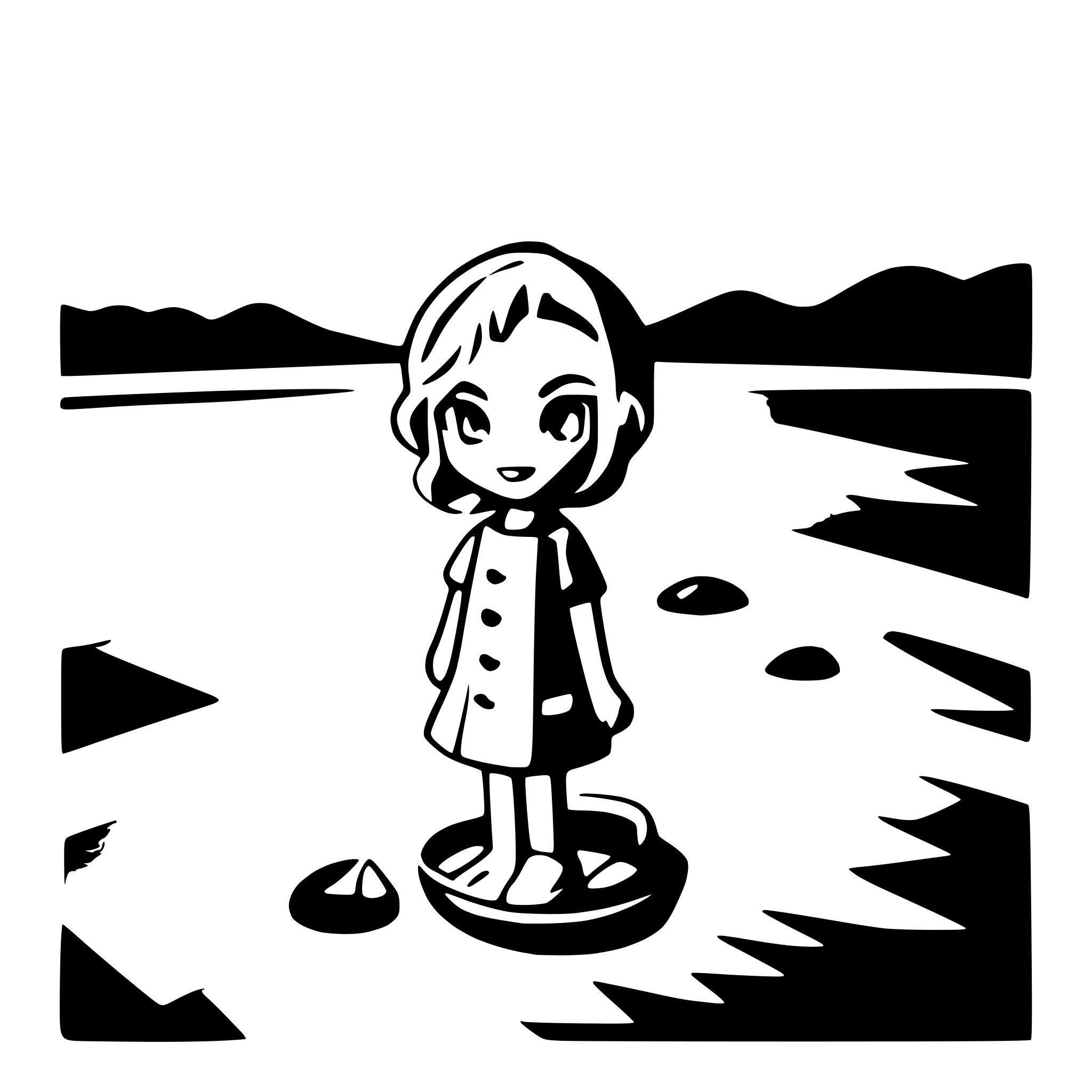 AI-generated SVG of a stormy blue sea