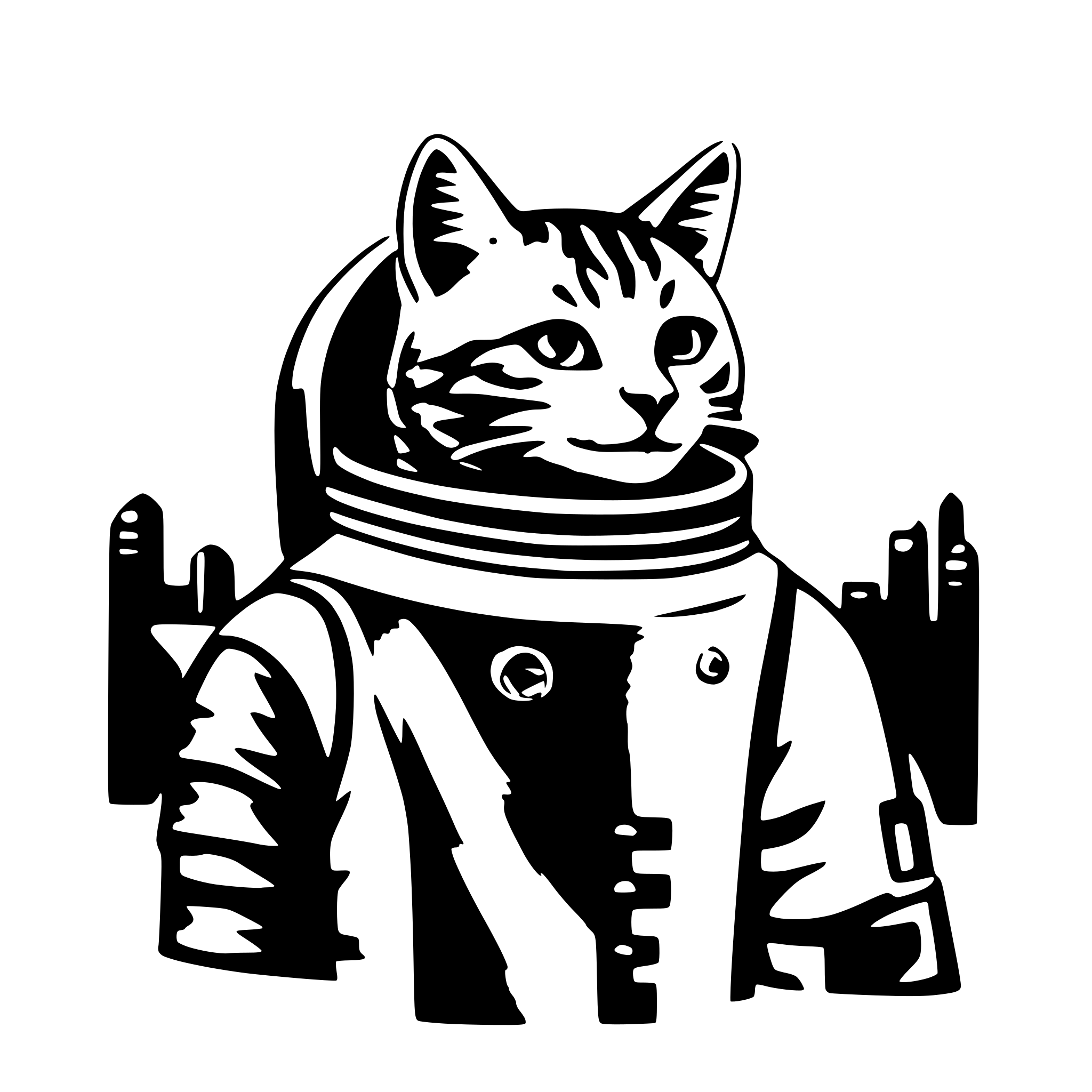 AI-generated SVG of 'cat astronaut'