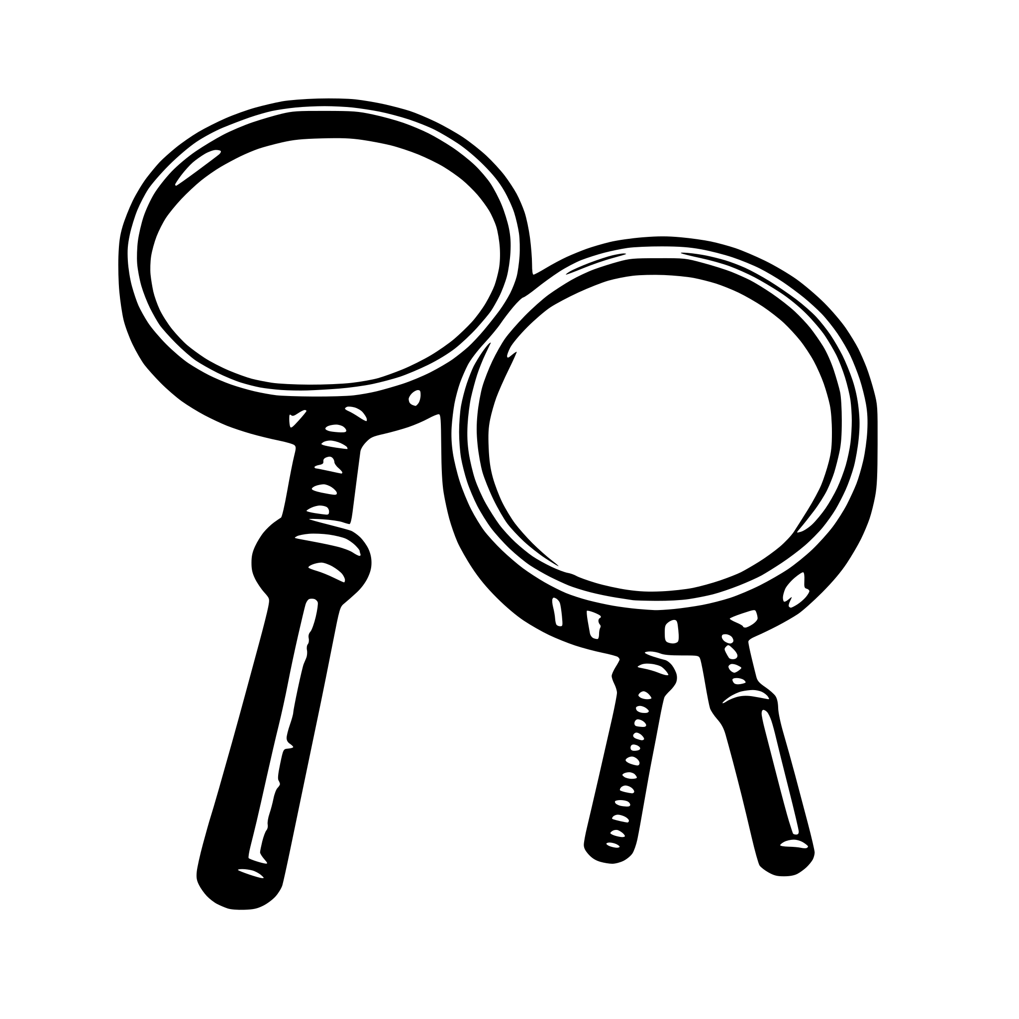 AI-generated SVG of a data nodes beeing inspected by a magnifying glass