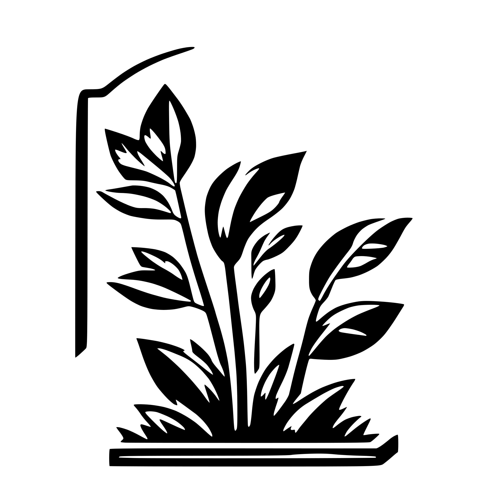 AI-generated SVG of a Plant wall art, frame around it
