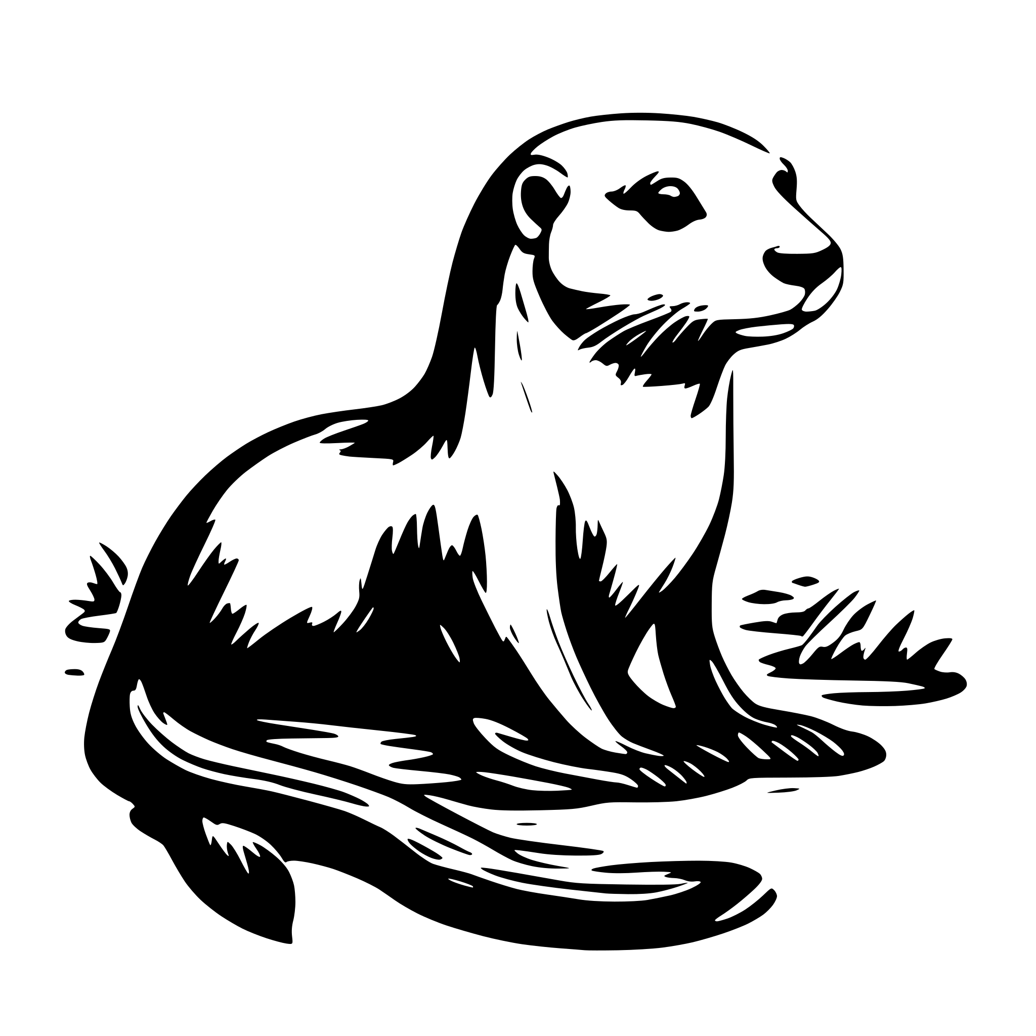 AI-generated SVG of 'river otter'