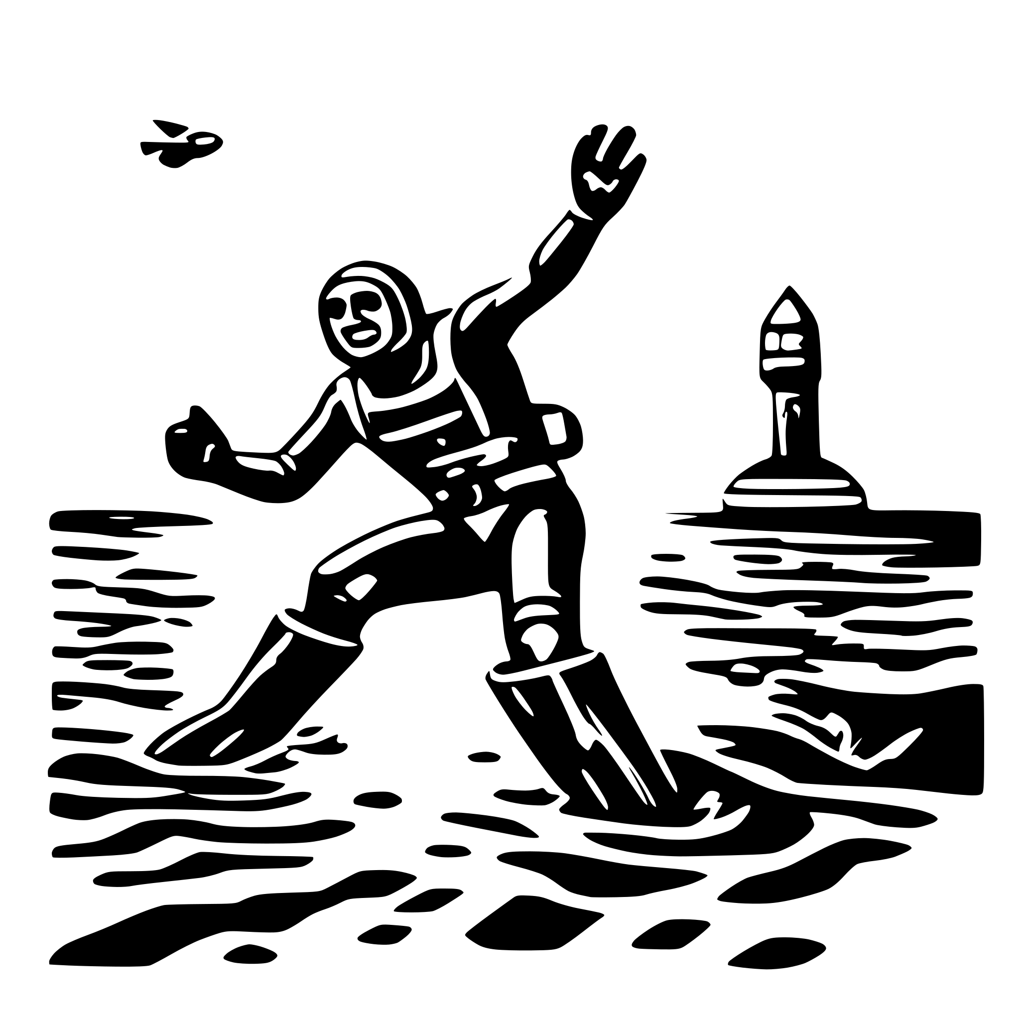 AI-generated SVG of 'Diving'