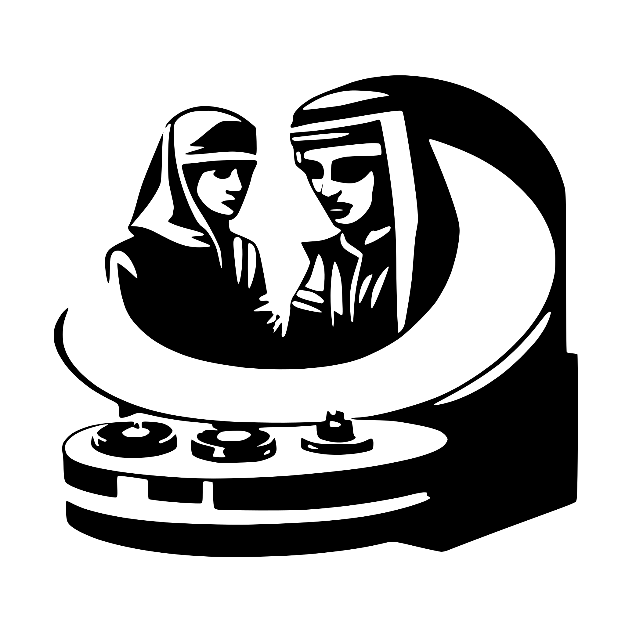 AI-generated SVG of a arabian DJ