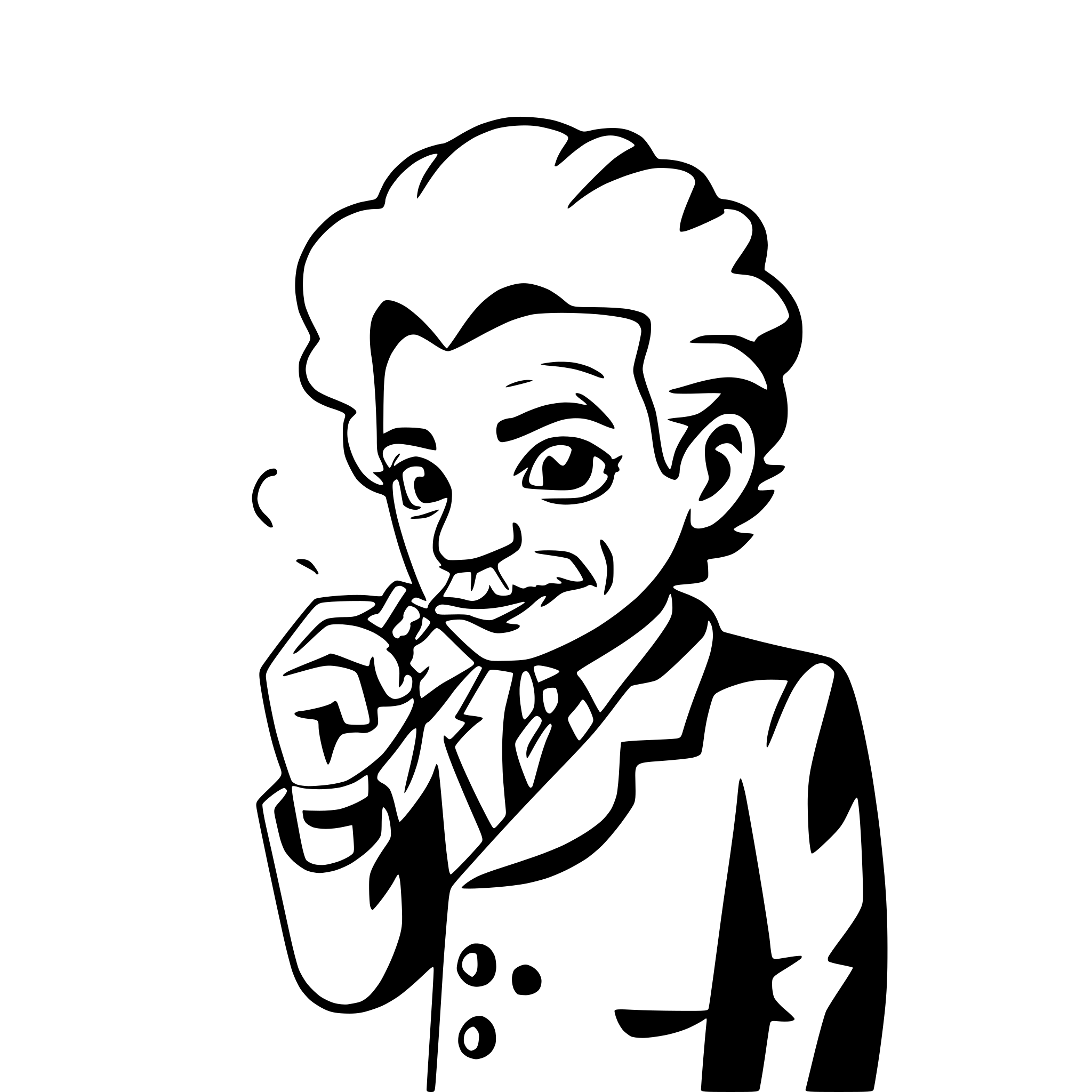 AI-generated SVG of 'Albert Einstein smoking cigar'