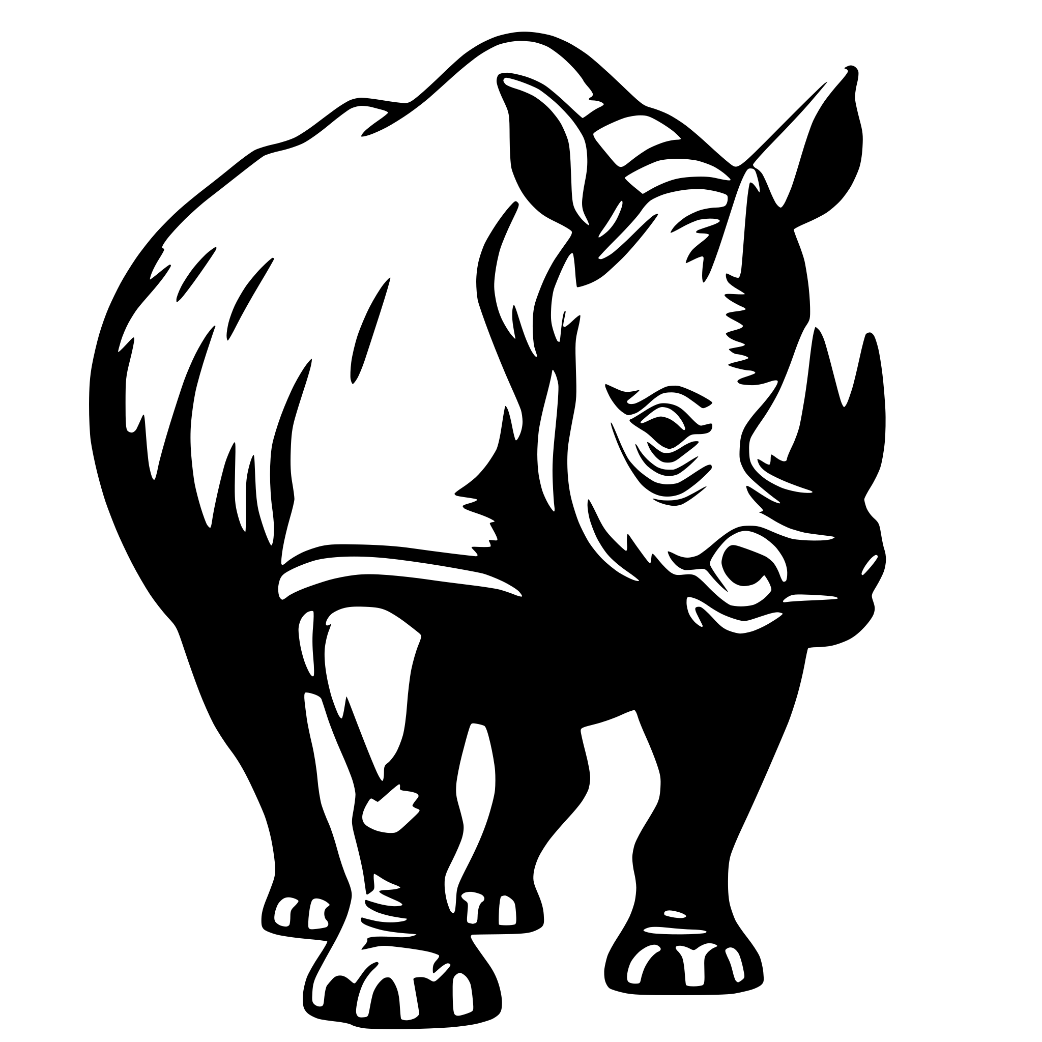 AI-generated SVG of a rhino