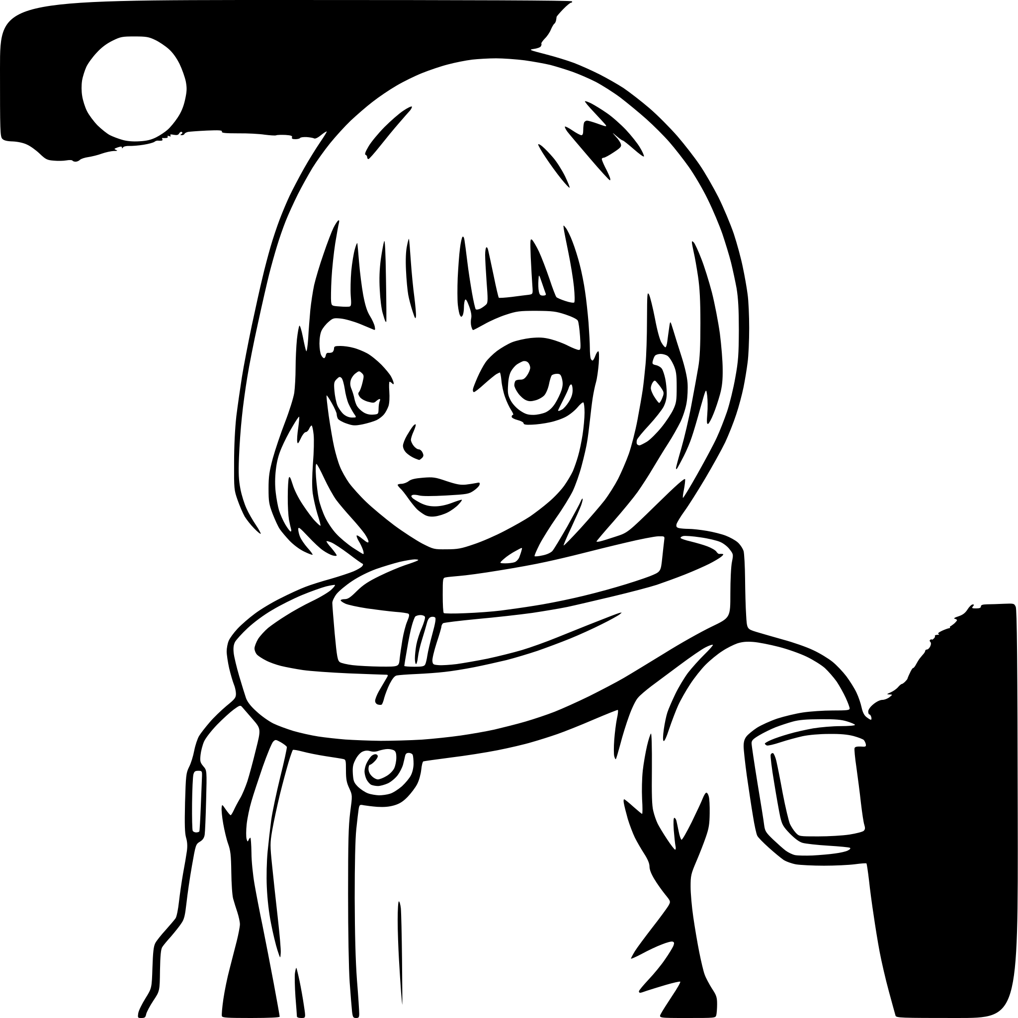 AI-generated SVG of 'girl in space suit'