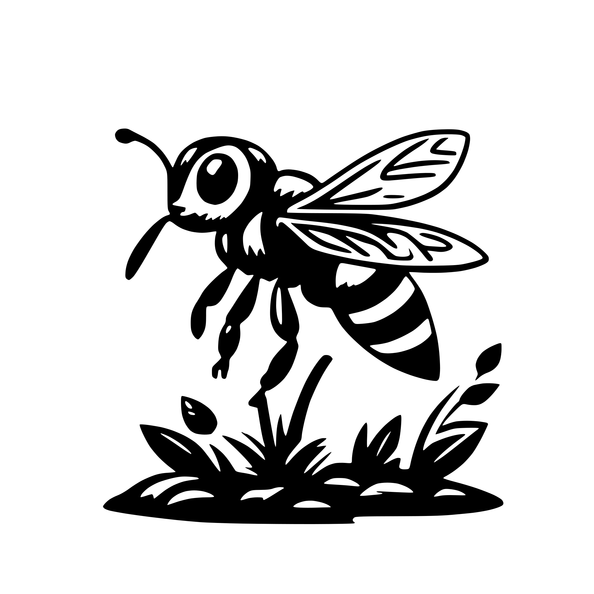 AI-generated SVG of a bee