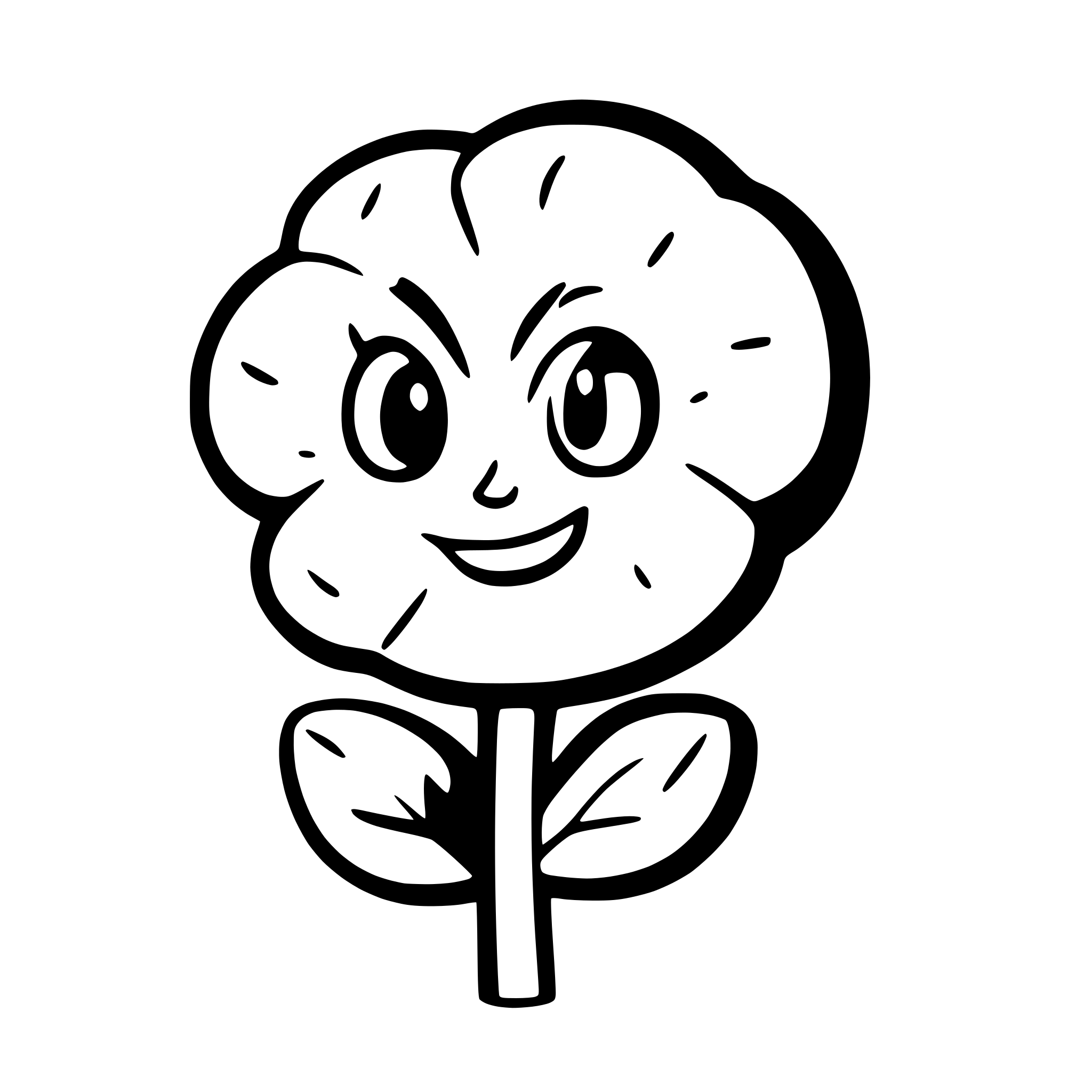 AI-generated SVG of 'pansy flower with a face'