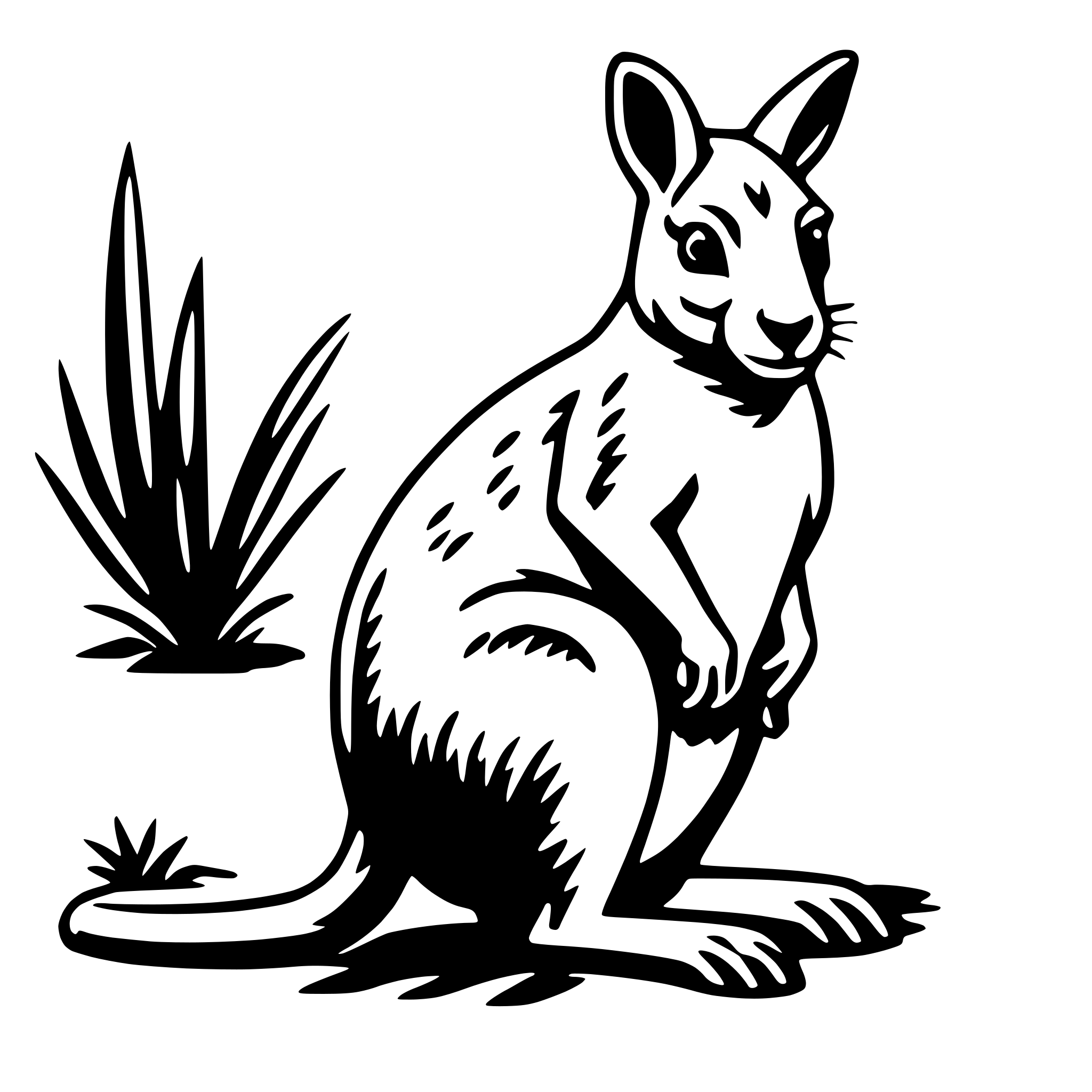AI-generated SVG of a wallaby