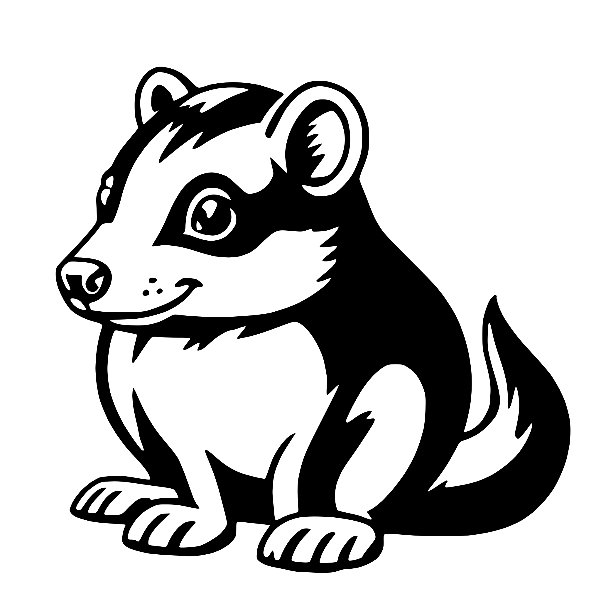 AI-generated SVG of 'skunk'