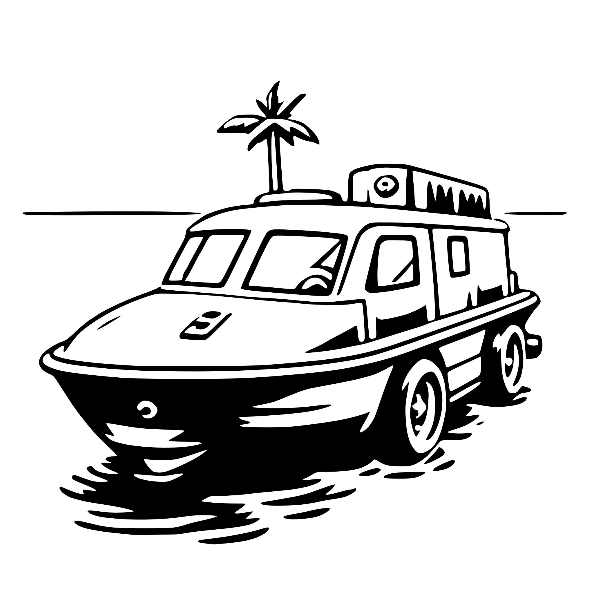 AI-generated SVG of a amphibious vehicle