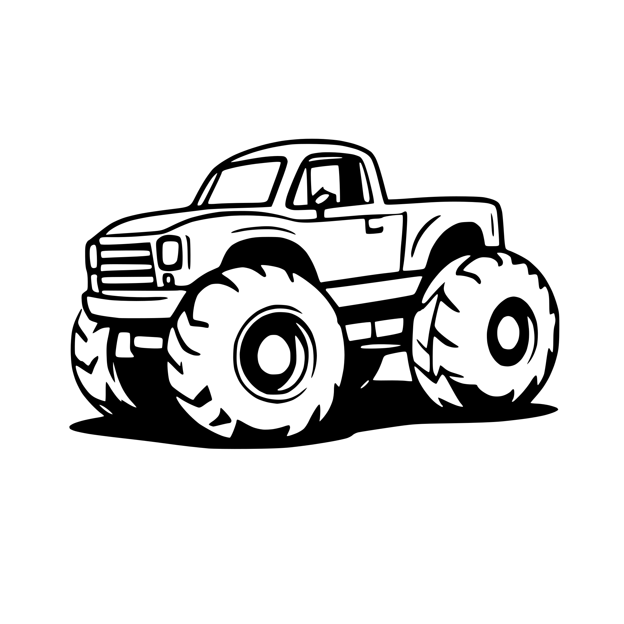 AI-generated SVG of a monster truck