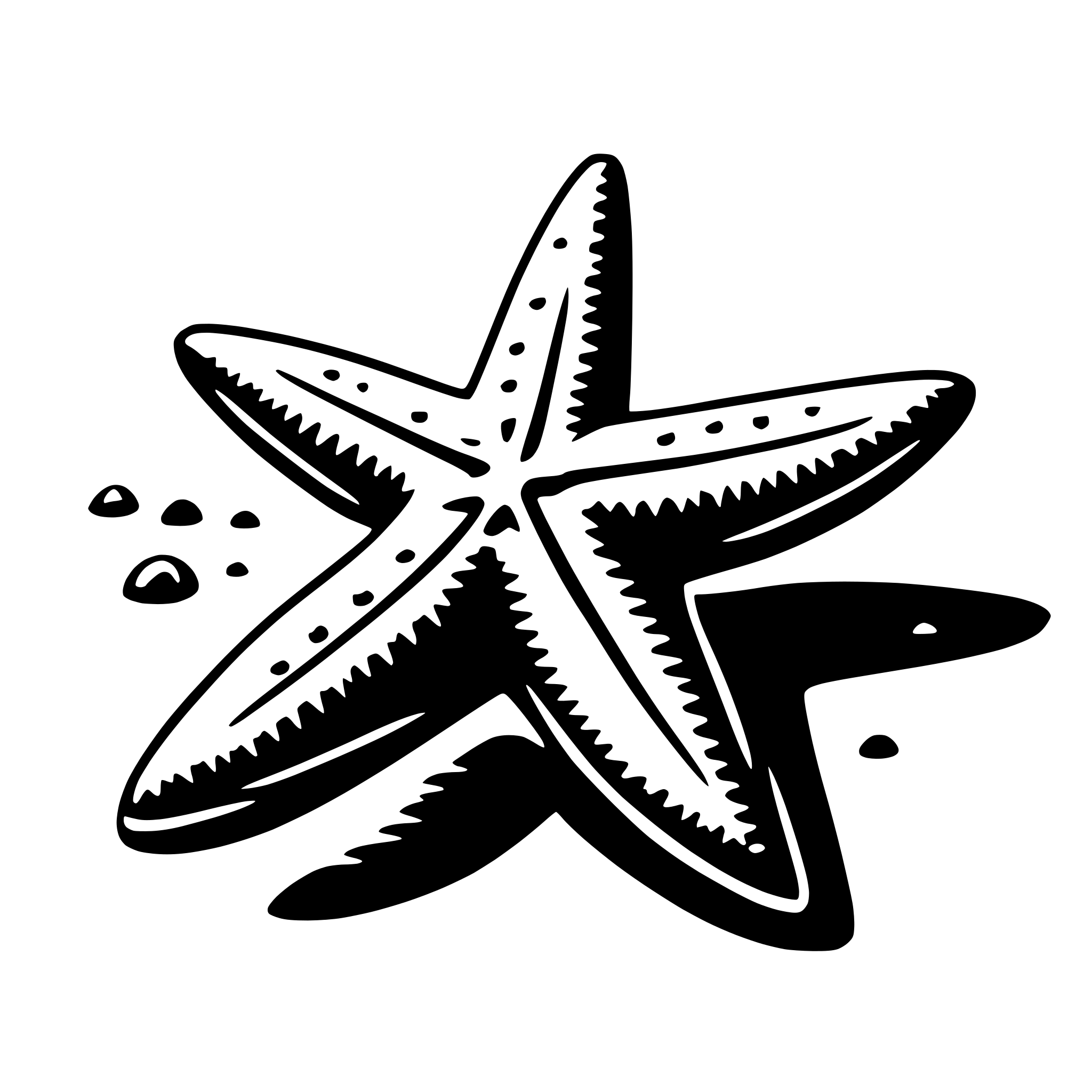AI-generated SVG of a starfish on sand