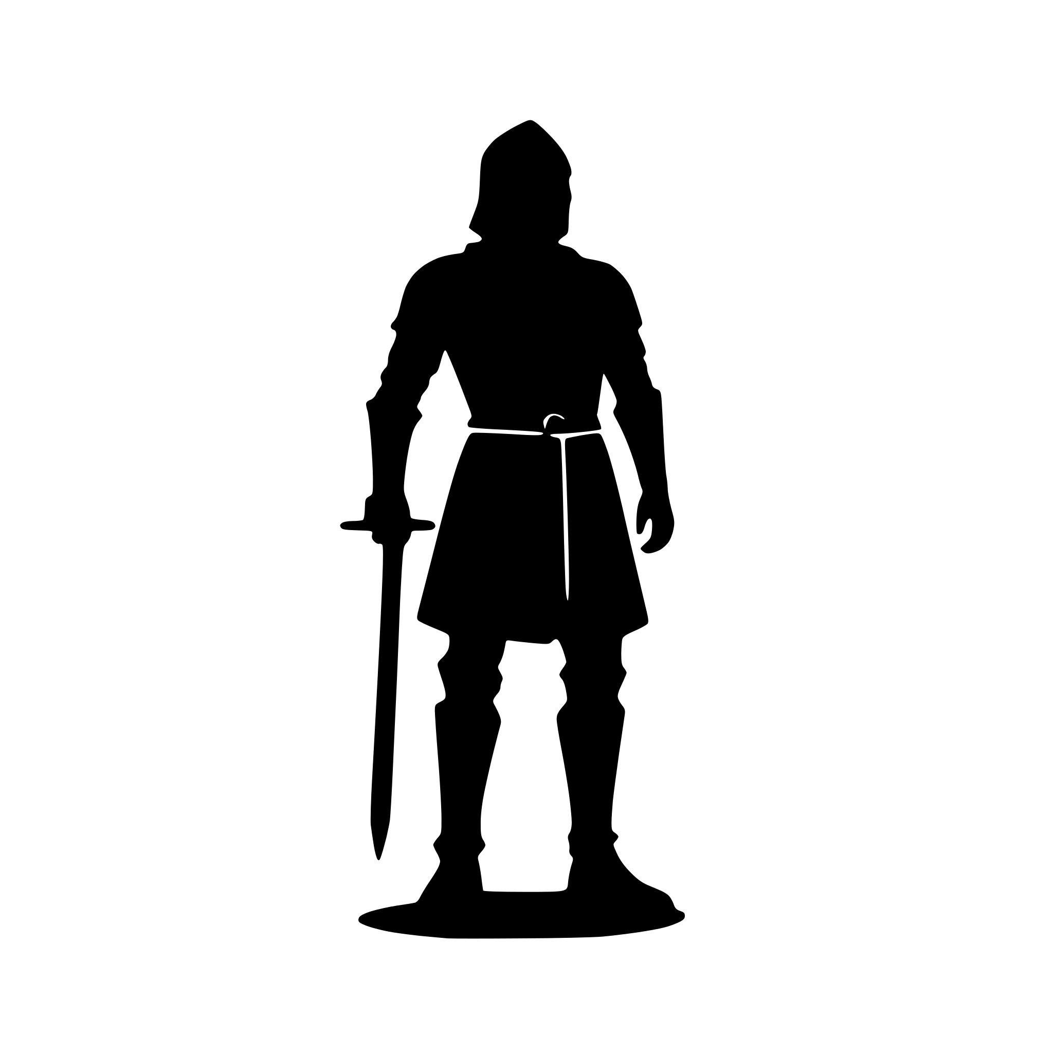 AI-generated SVG of 'medieval knight with sword'
