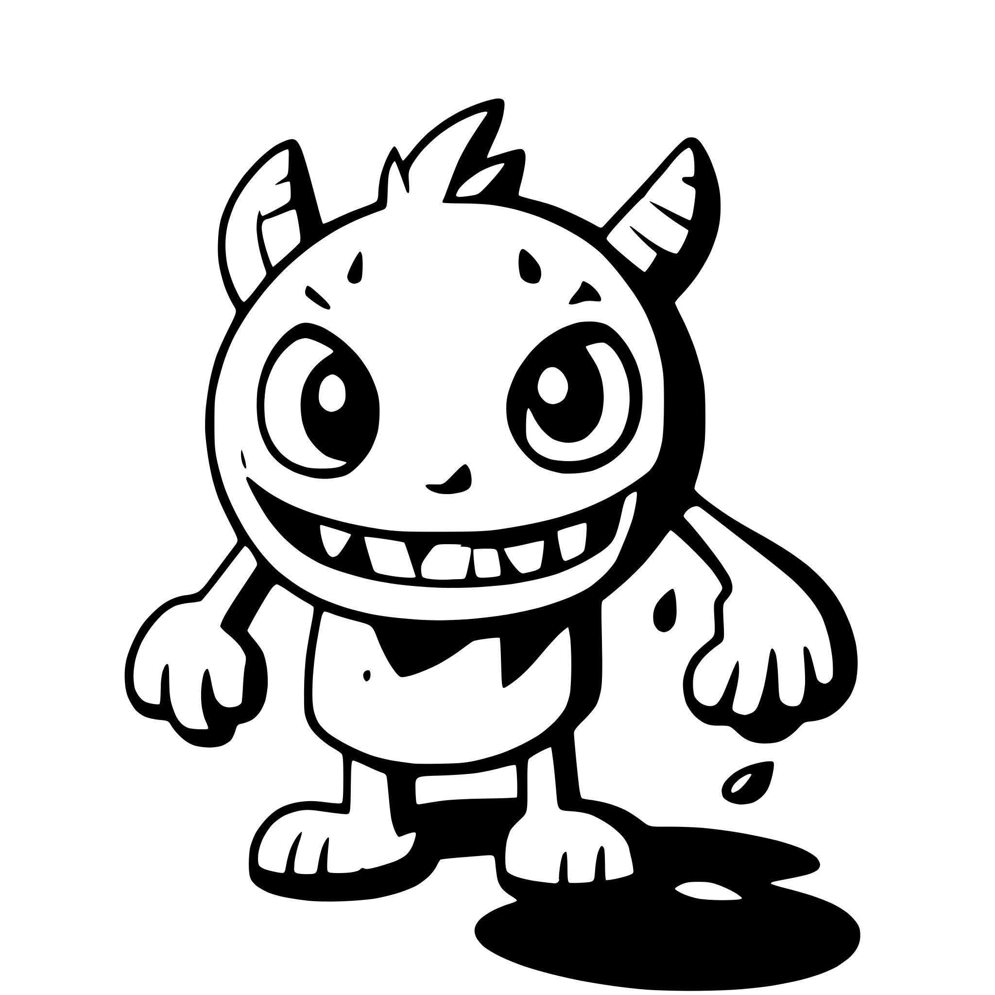 AI-generated SVG of a monster