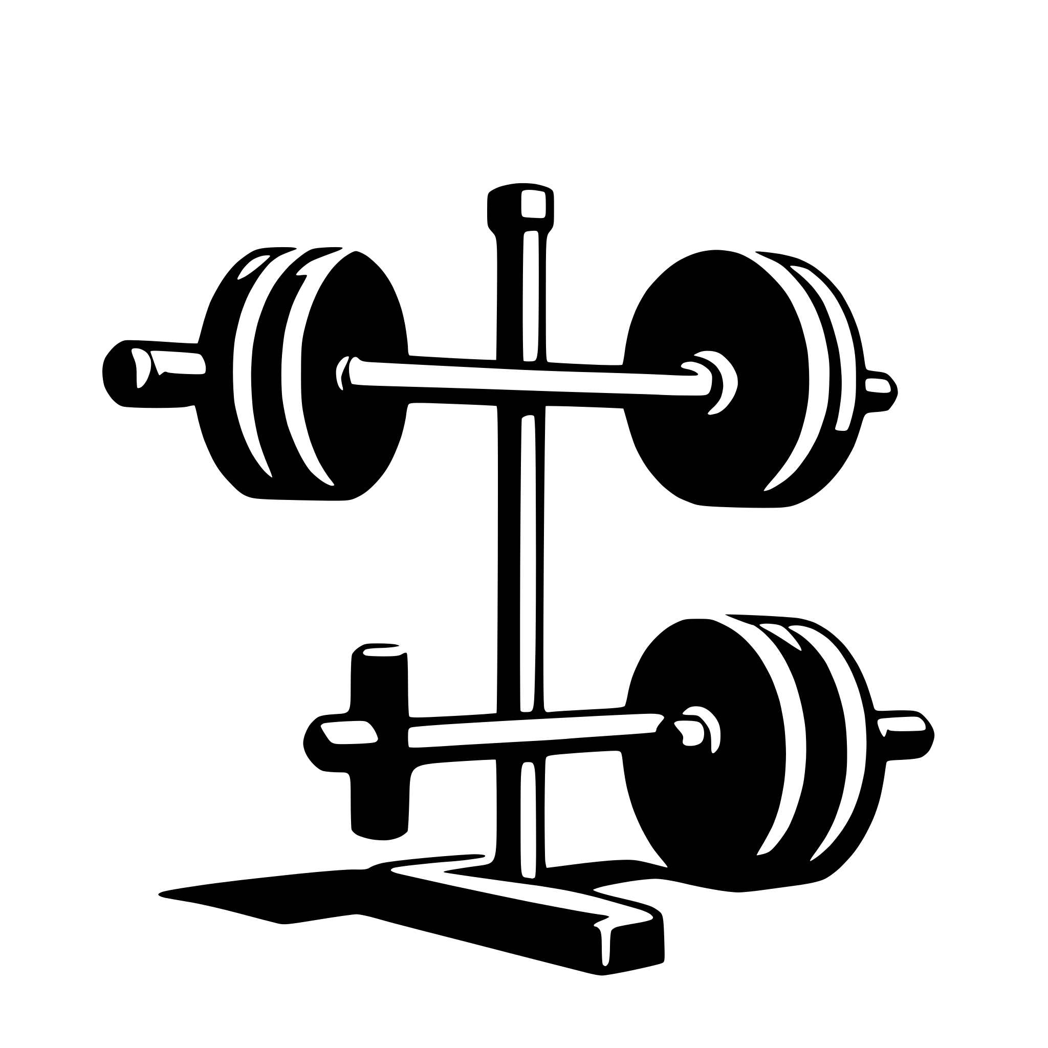 AI-generated SVG of a barbell
